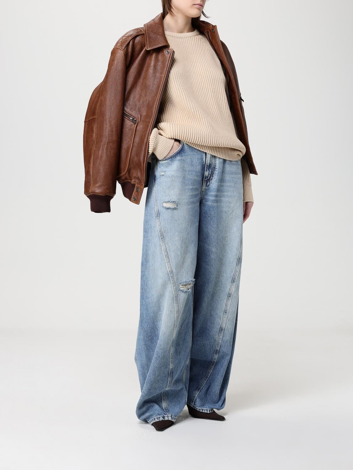 Saint Laurent Paris Saint Laurent Jacket Woman Brown Size XS / US 0-2 / IT 36-38 - 2 Thumbnail