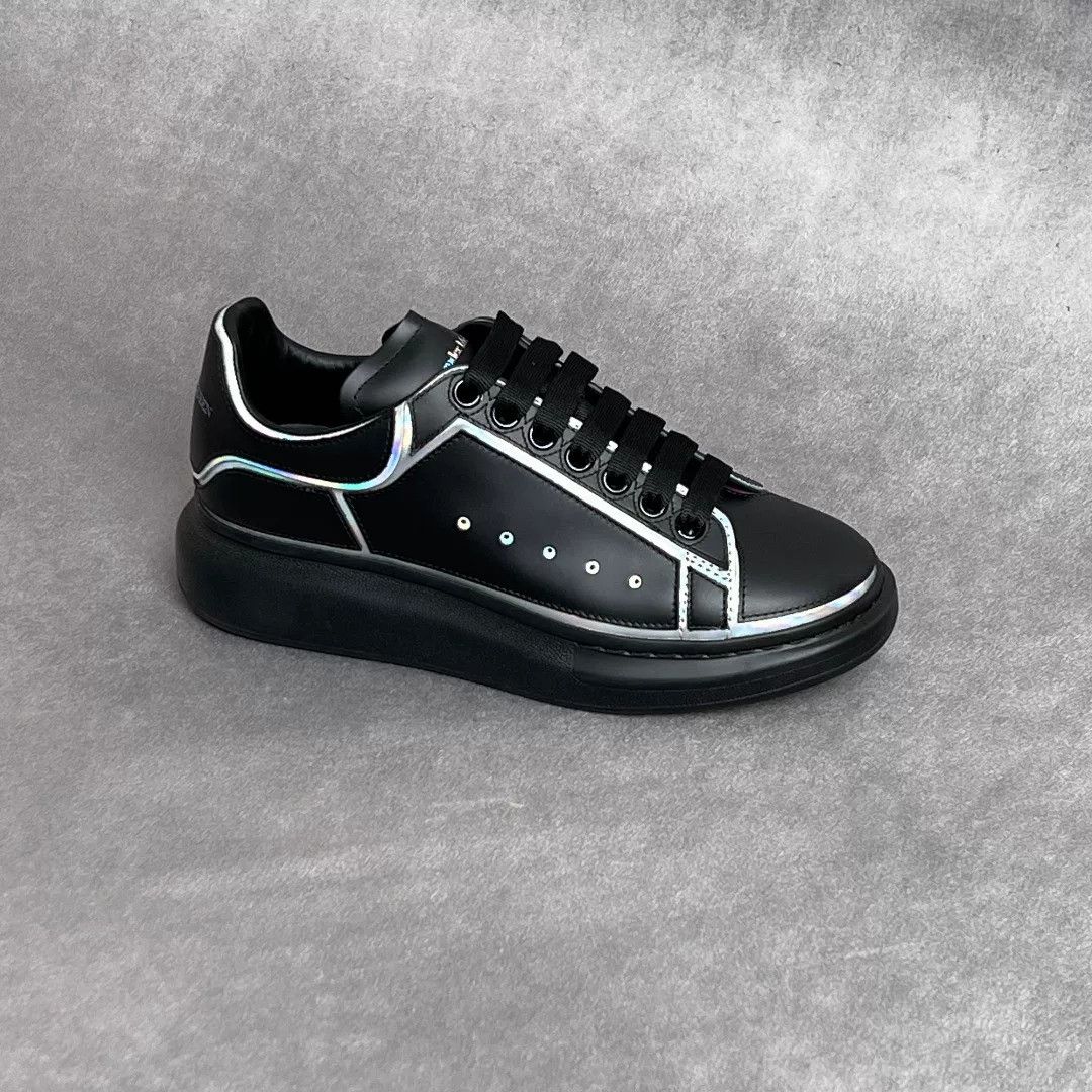 Alexander McQueen Alexander McQueen Leather Black Lowtop Sneakers 7.5 Men Size US 7.5 / EU 40-41 - 4 Thumbnail
