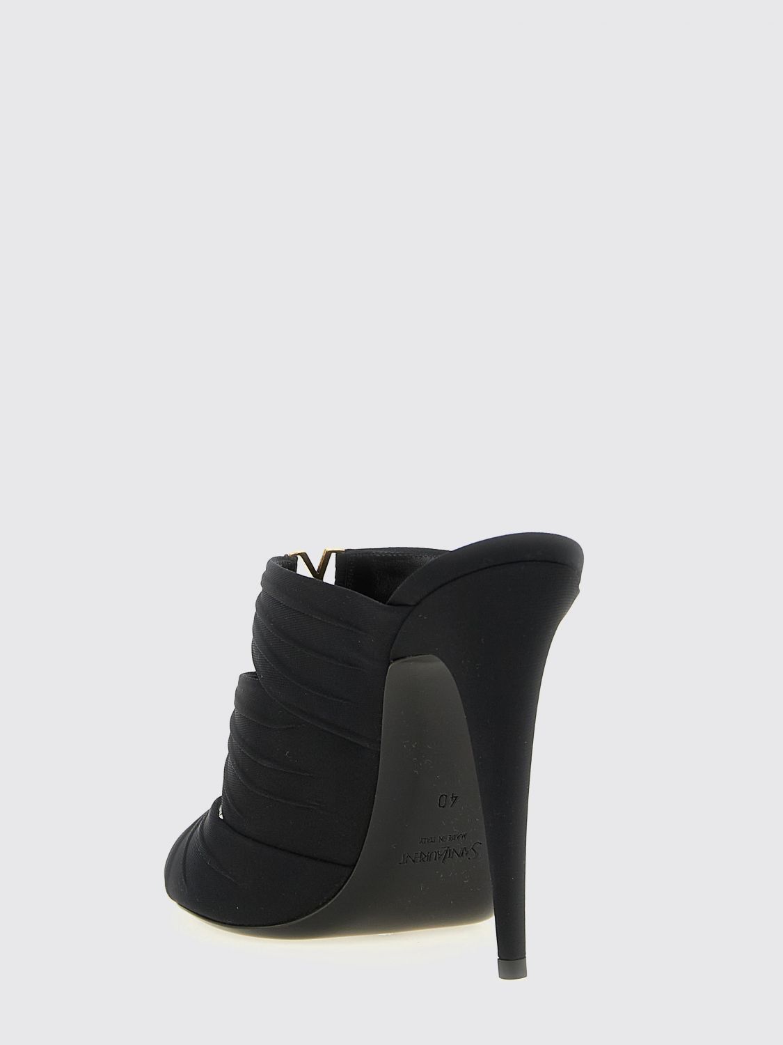 Saint Laurent Paris Saint Laurent Heeled Sandal Woman Black Size US 7 / IT 37 - 3 Thumbnail