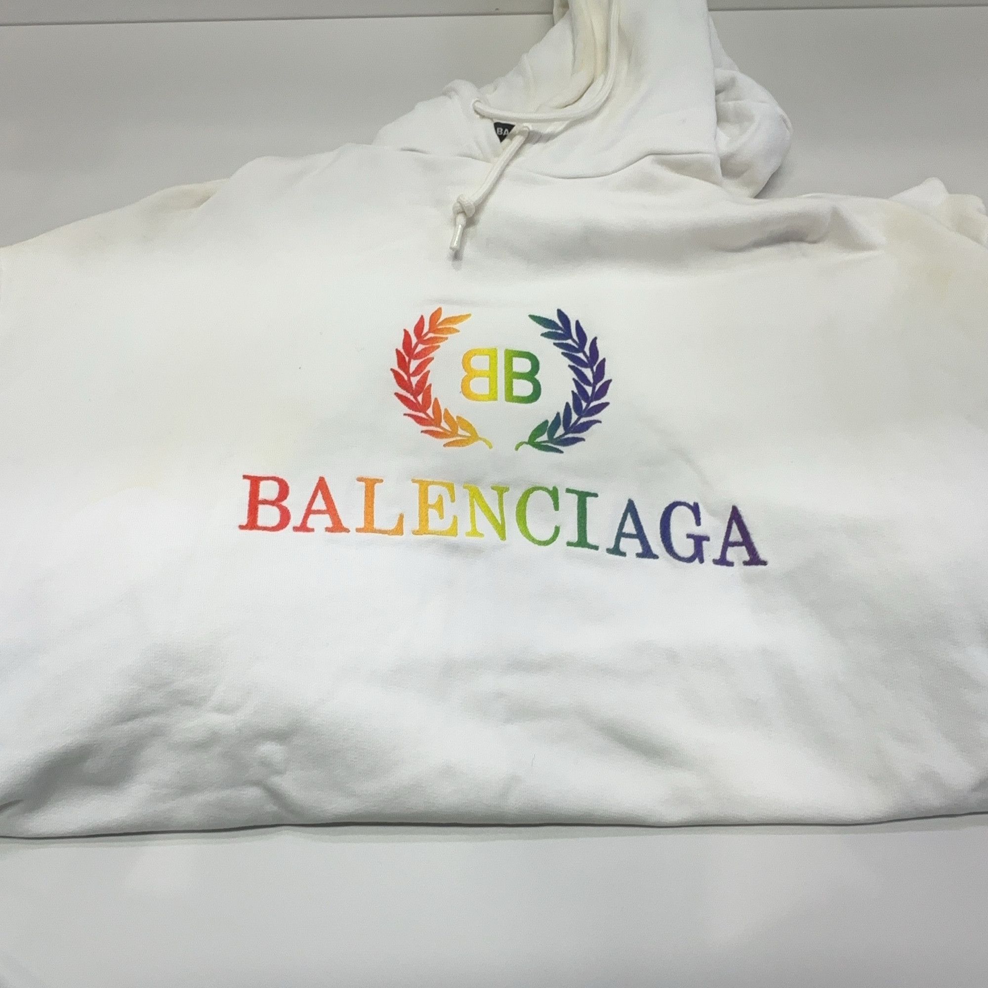 Balenciaga Balenciaga Rainbow Wreath Hoodie XL Size US XL / EU 56 / 4 - 9 Thumbnail