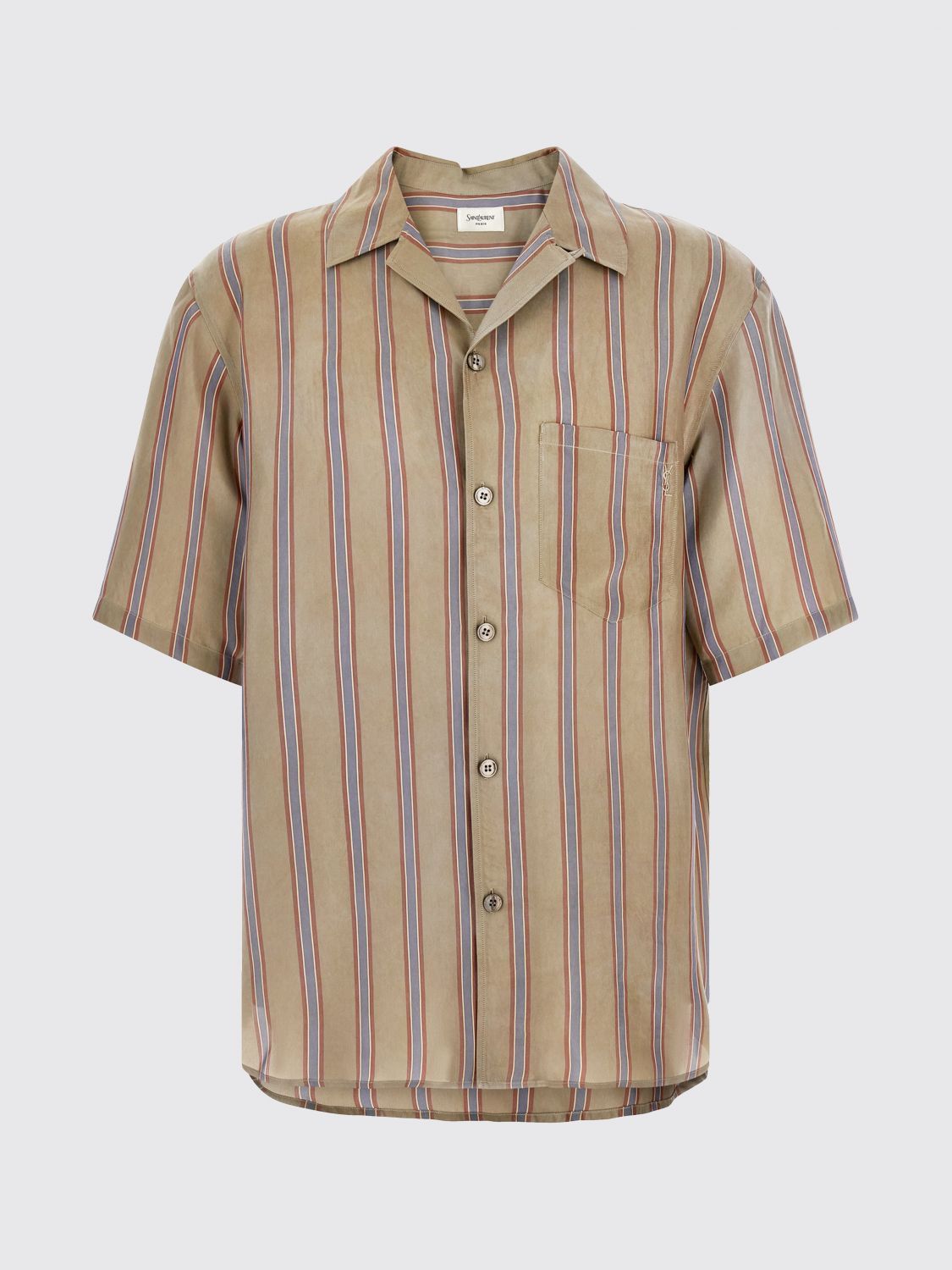 Saint Laurent Paris Saint Laurent Shirt Men Dove Grey Size US XXS / EU 40 - 2 Thumbnail