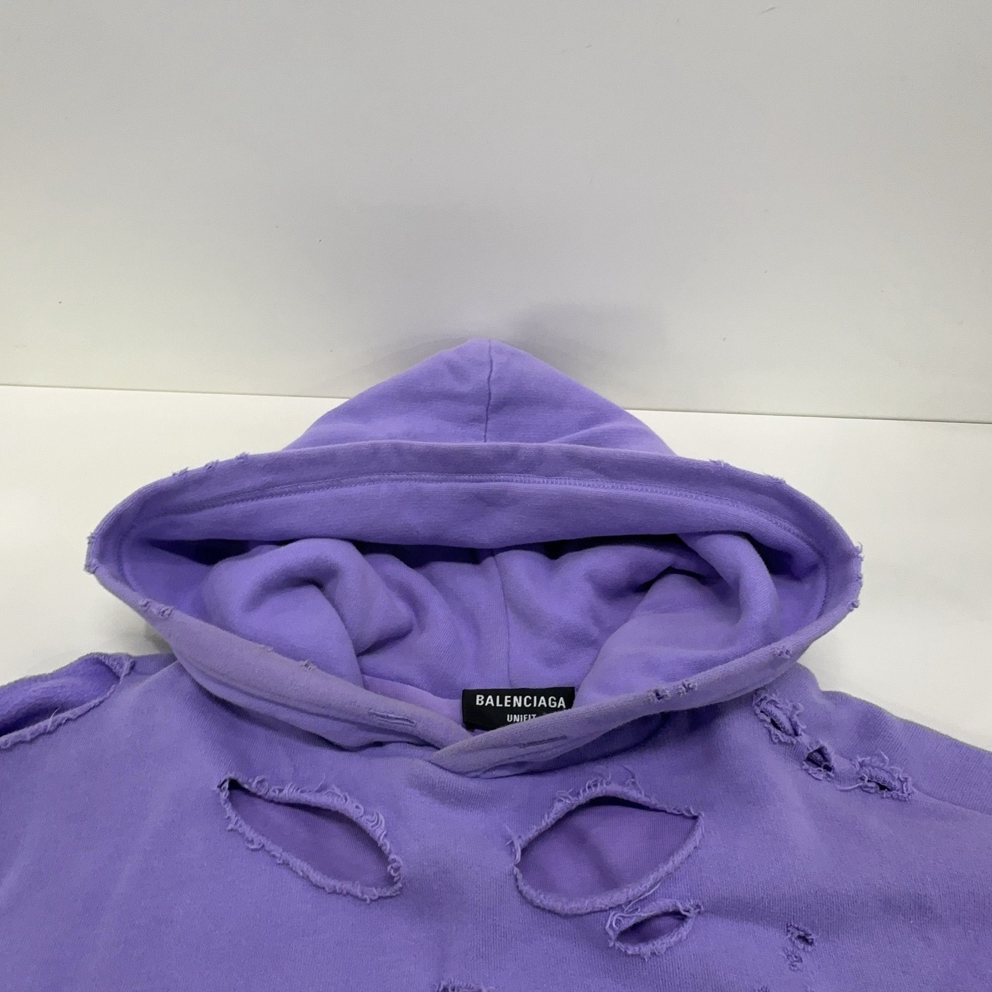 Balenciaga Balenciaga Distressed Logo Hoodie XXS Size US XXS / EU 40 - 10 Thumbnail