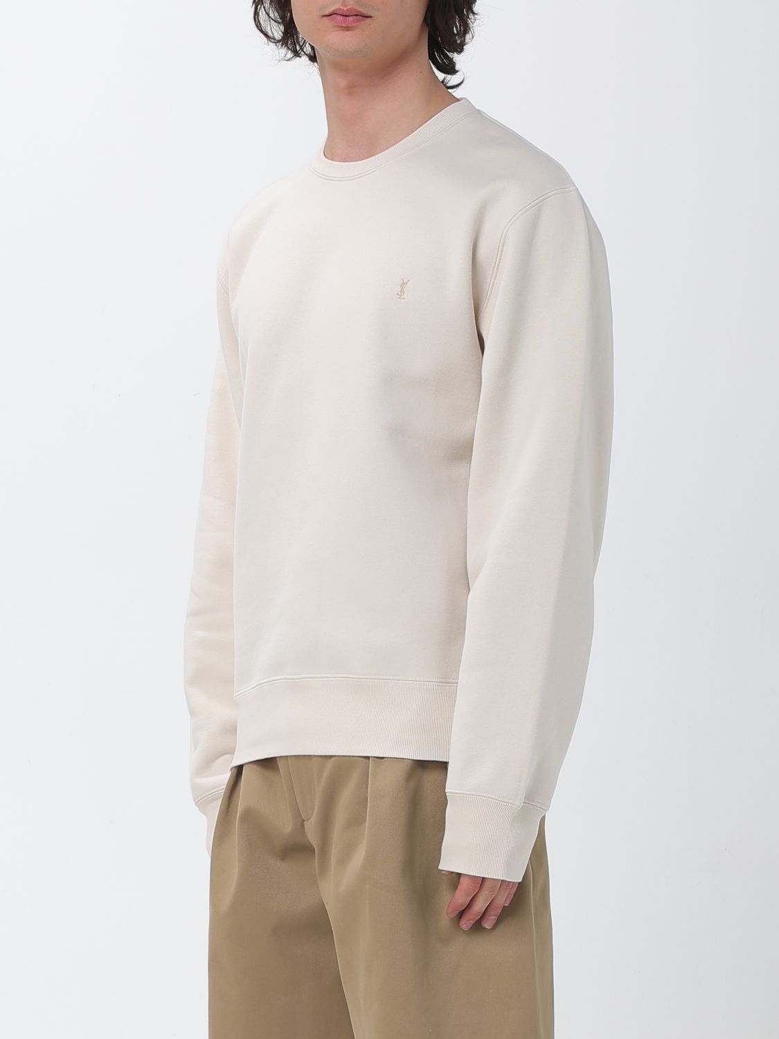 Saint Laurent Paris Saint Laurent Sweatshirt Men Cream Size US XL / EU 56 / 4 - 4 Thumbnail