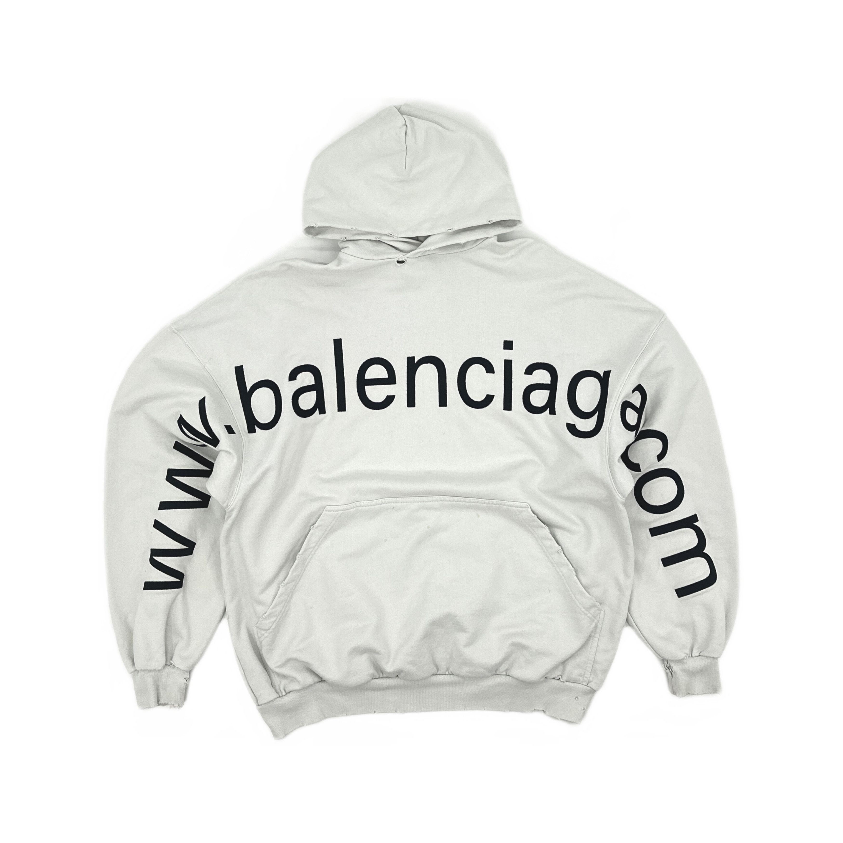 Balenciaga Balenciaga Distressed Logo Hoodie Size 1 Size US S / EU 44-46 / 1 - 2 Thumbnail