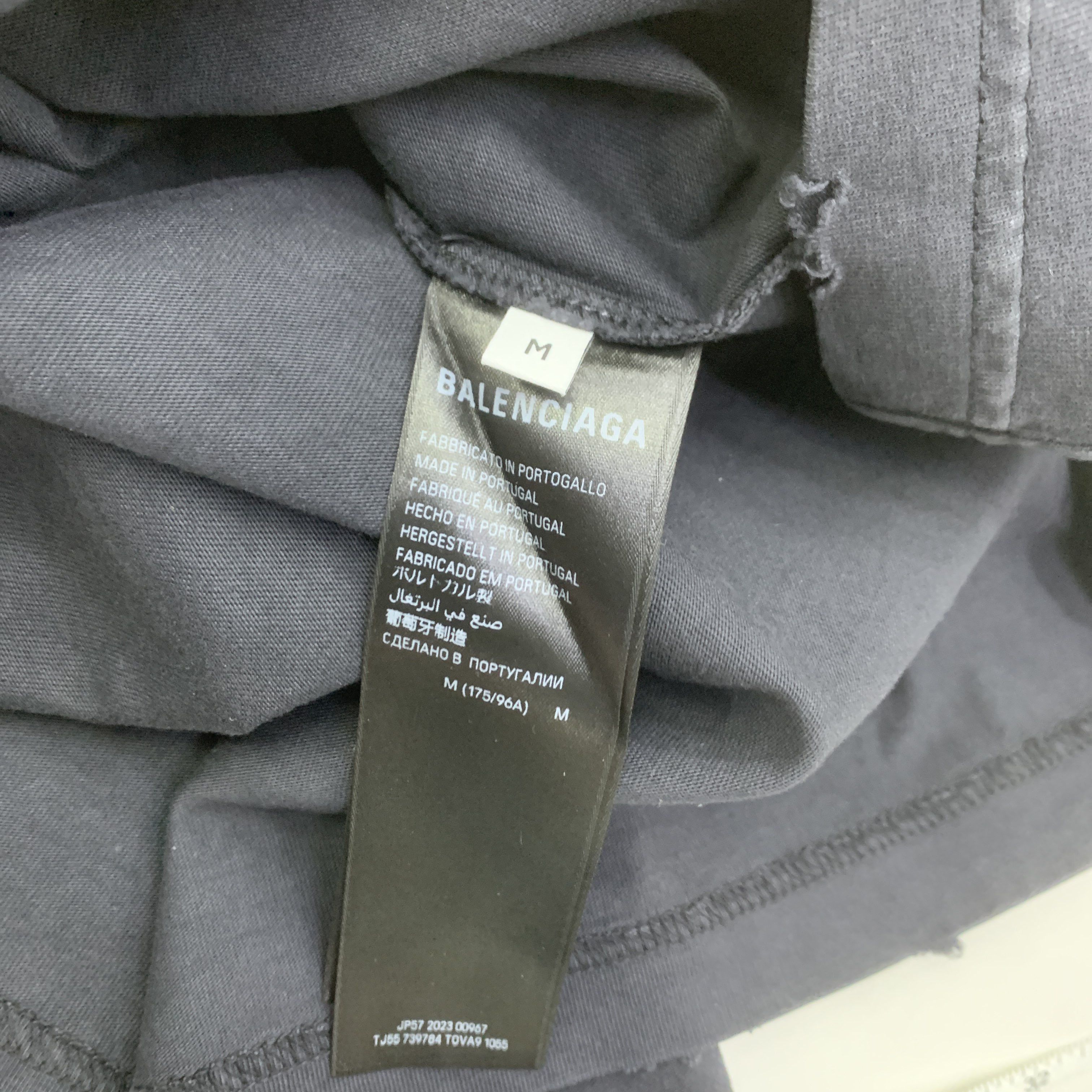 Balenciaga Balenciaga Tape Logo Vintage Jersey T-Shirt M Size US M / EU 48-50 / 2 - 4 Thumbnail