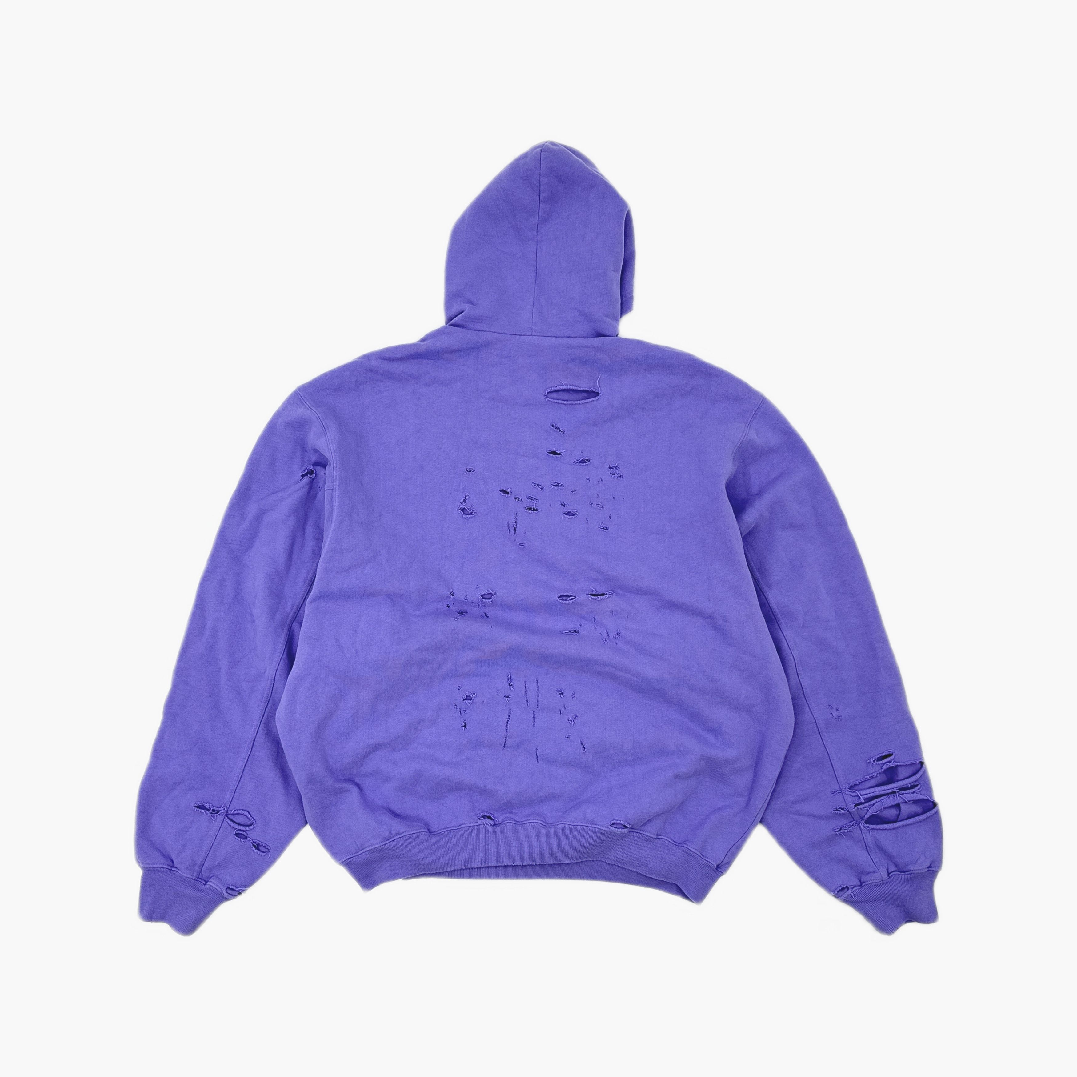 Balenciaga Balenciaga SS22 Distressed Logo Hoodie XS Size US XS / EU 42 / 0 - 3 Thumbnail