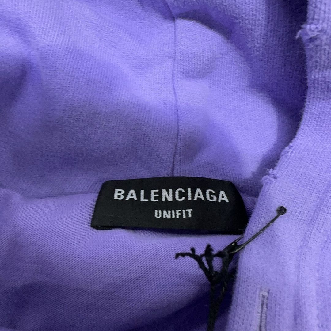 Balenciaga Balenciaga SS22 Distressed Logo Hoodie XS Size US XS / EU 42 / 0 - 7 Thumbnail