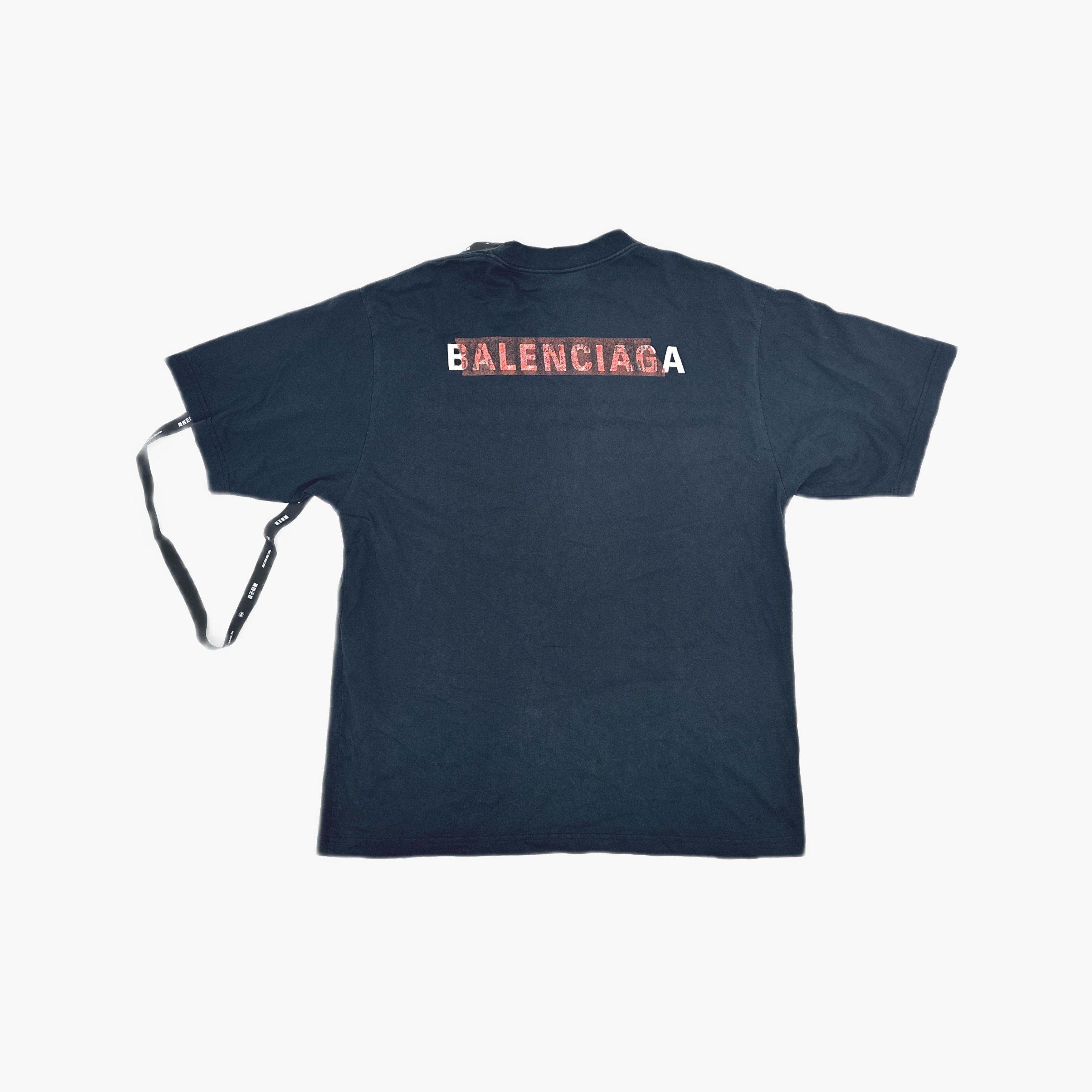 Balenciaga Balenciaga Tape Logo Print T-Shirt Size M Size US M / EU 48-50 / 2 - 3 Thumbnail