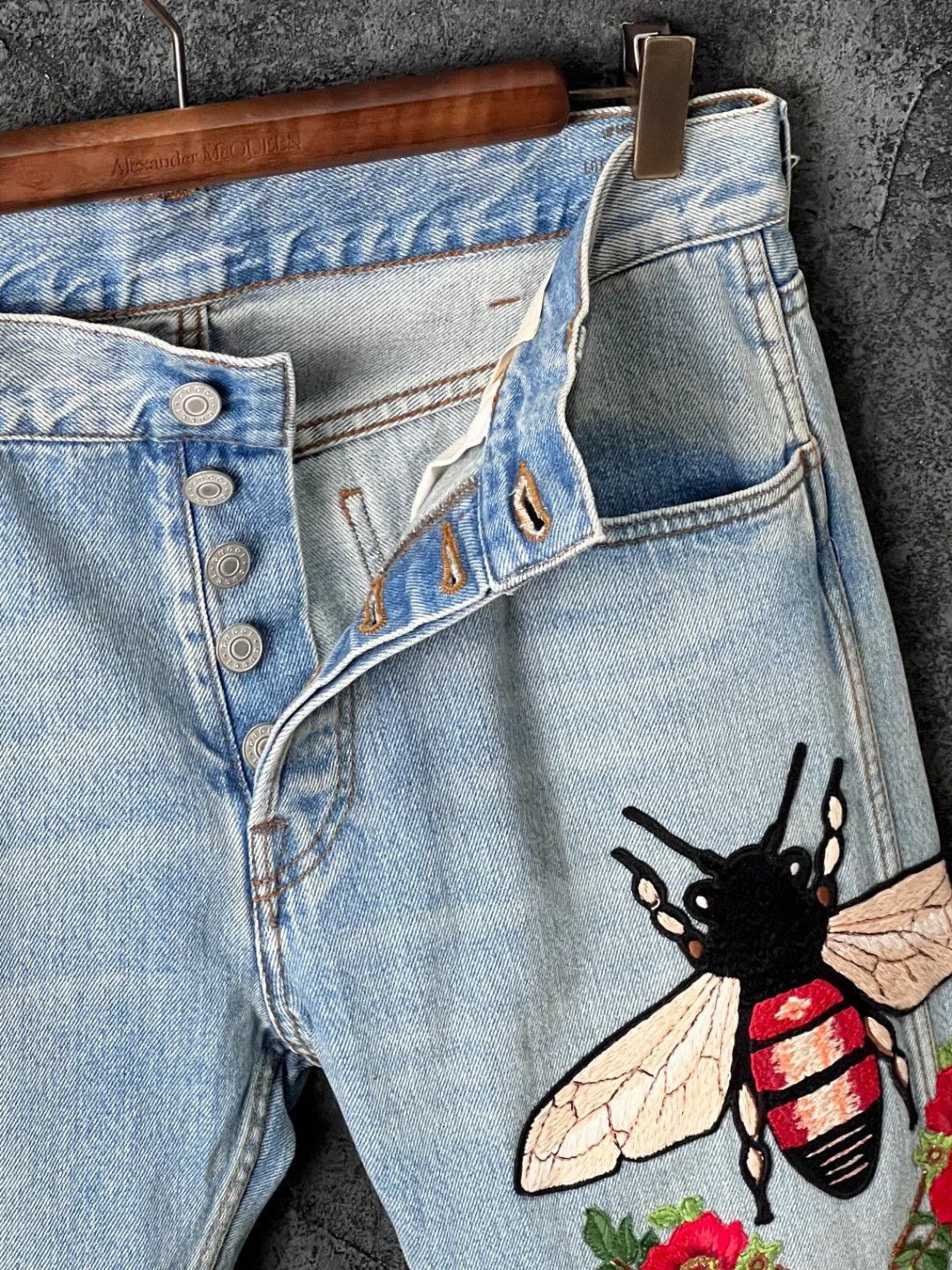 Gucci Gucci Denim Embroidered Denim Jeans 32 Men Size US 32 / EU 48 - 4 Thumbnail