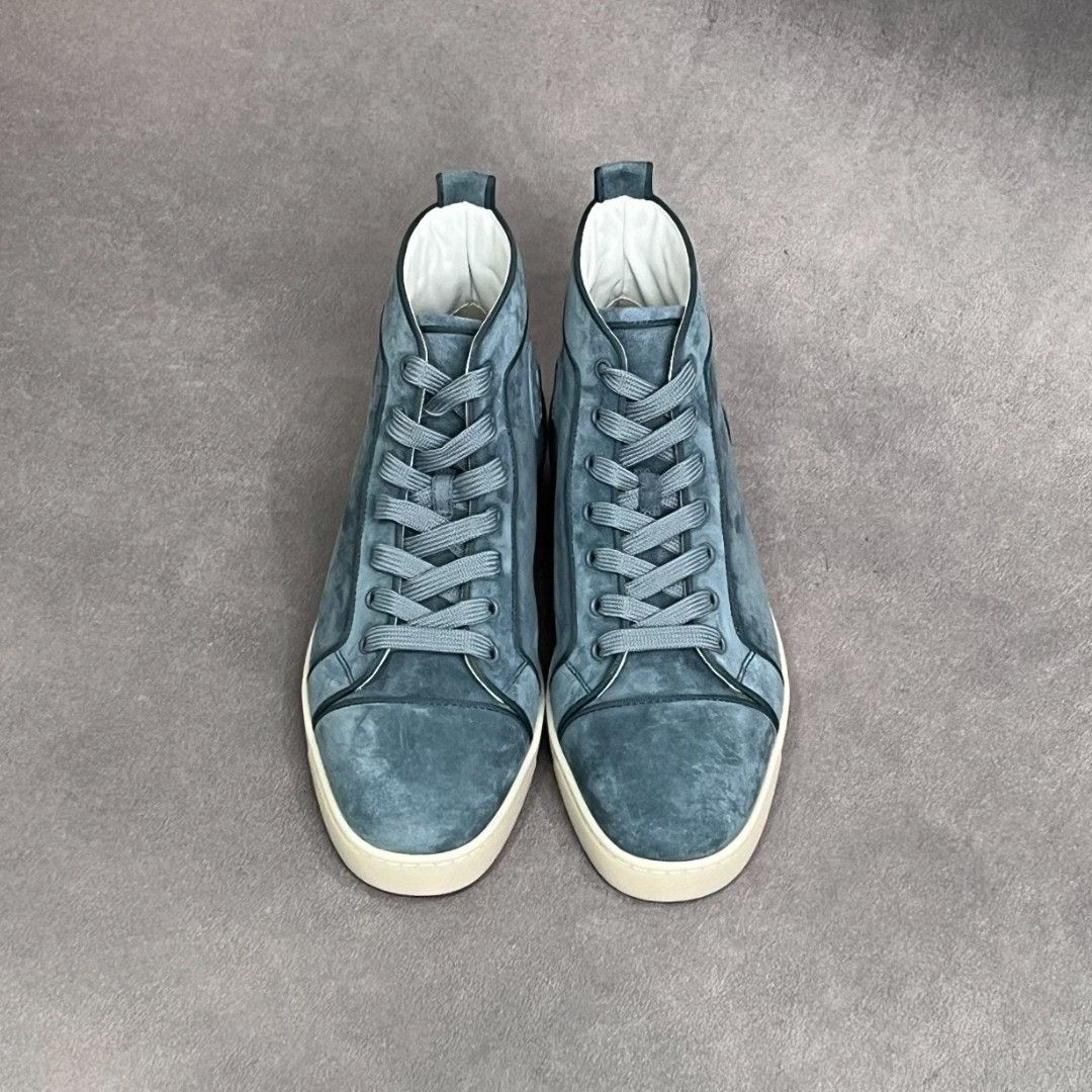 Christian Louboutin Christian Louboutin Leather Blue Hitop Sneakers 6.5 Men Size US 6.5 / EU 39-40 - 7 Thumbnail