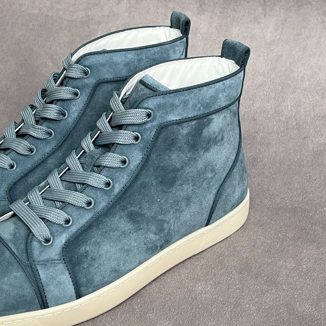 Christian Louboutin Christian Louboutin Leather Blue Hitop Sneakers 6.5 Men Size US 6.5 / EU 39-40 - 2 Thumbnail