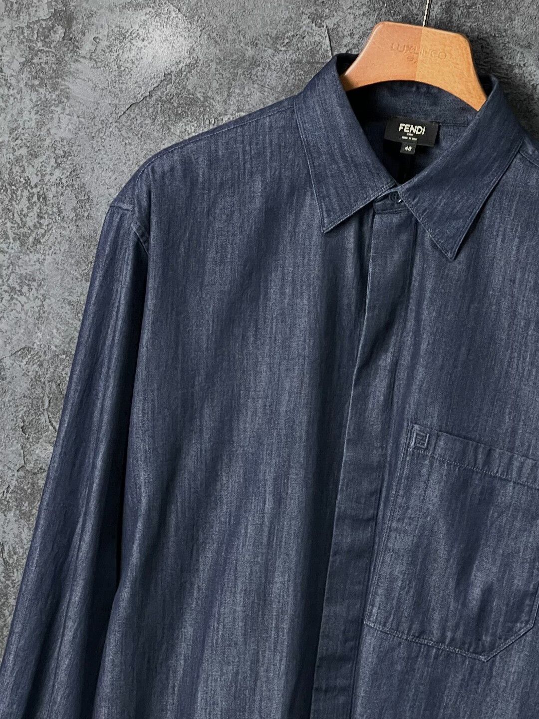 Fendi Fendi Casual Cotton Blue Shirt l Men Size US L / EU 52-54 / 3 - 5 Thumbnail