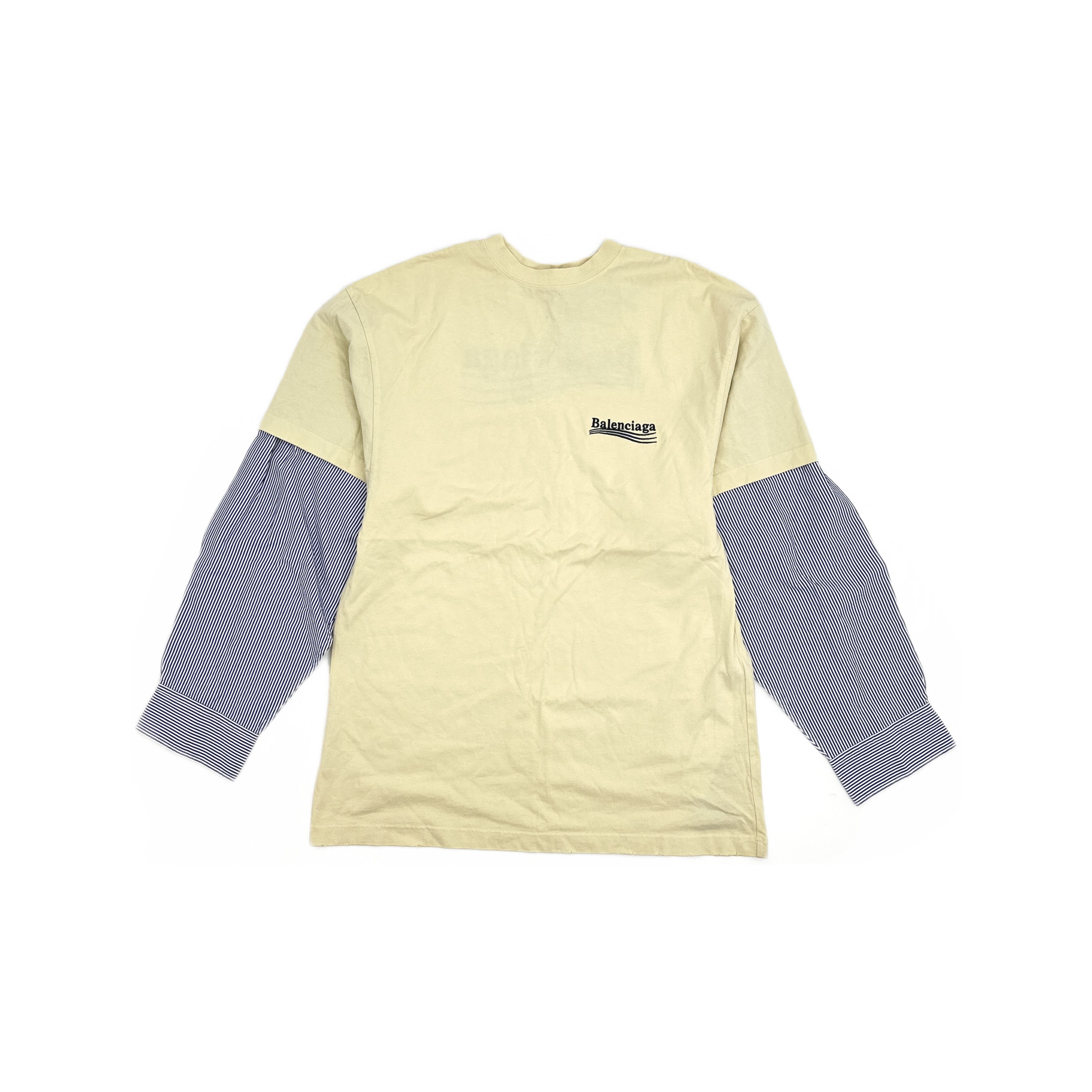Balenciaga Balenciaga Logo Layered Long Sleeve T-Shirt Size 2 Size US M / EU 48-50 / 2 - 2 Thumbnail