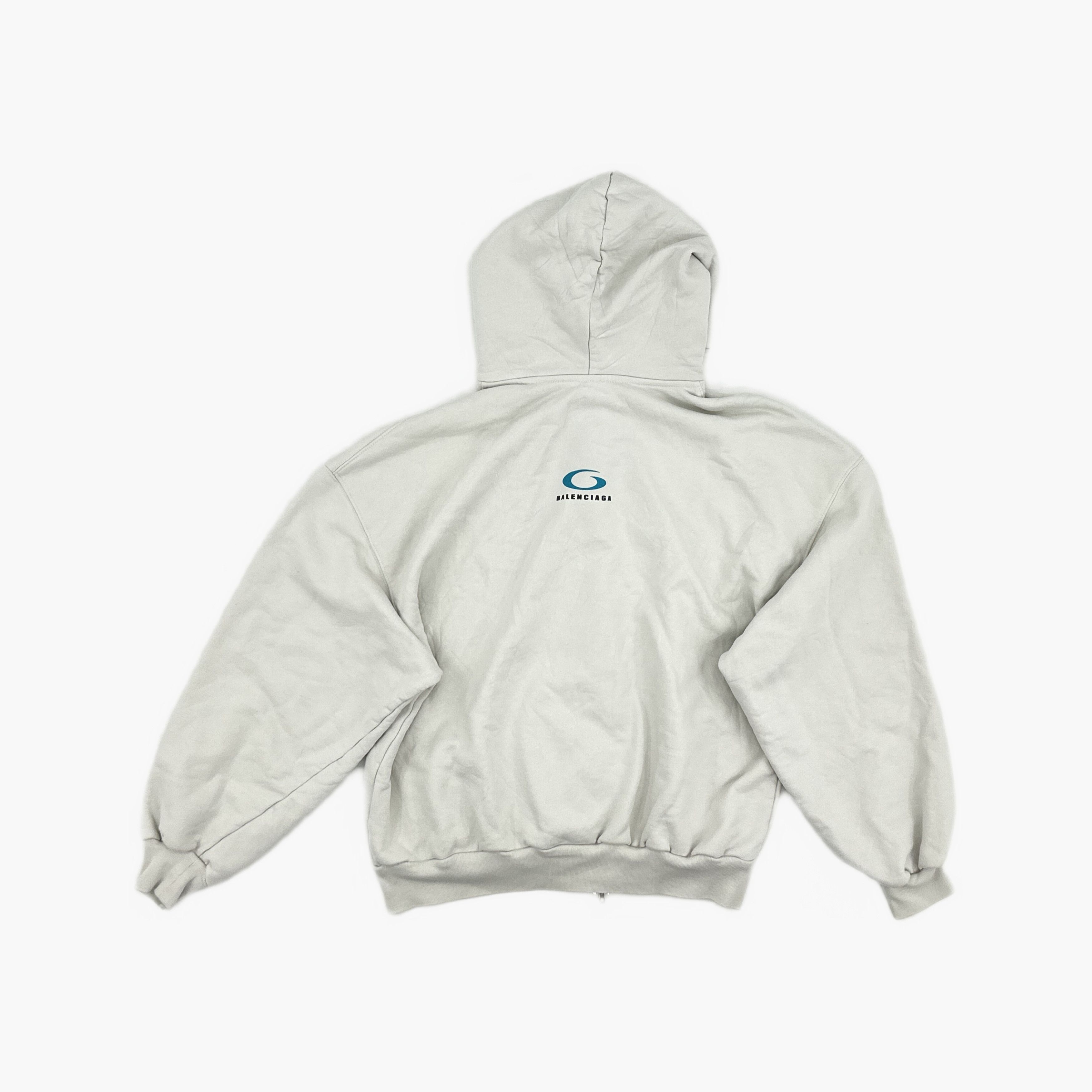 Balenciaga Balenciaga Logo Zip Hoodie White XS Size US XS / EU 42 / 0 - 3 Thumbnail