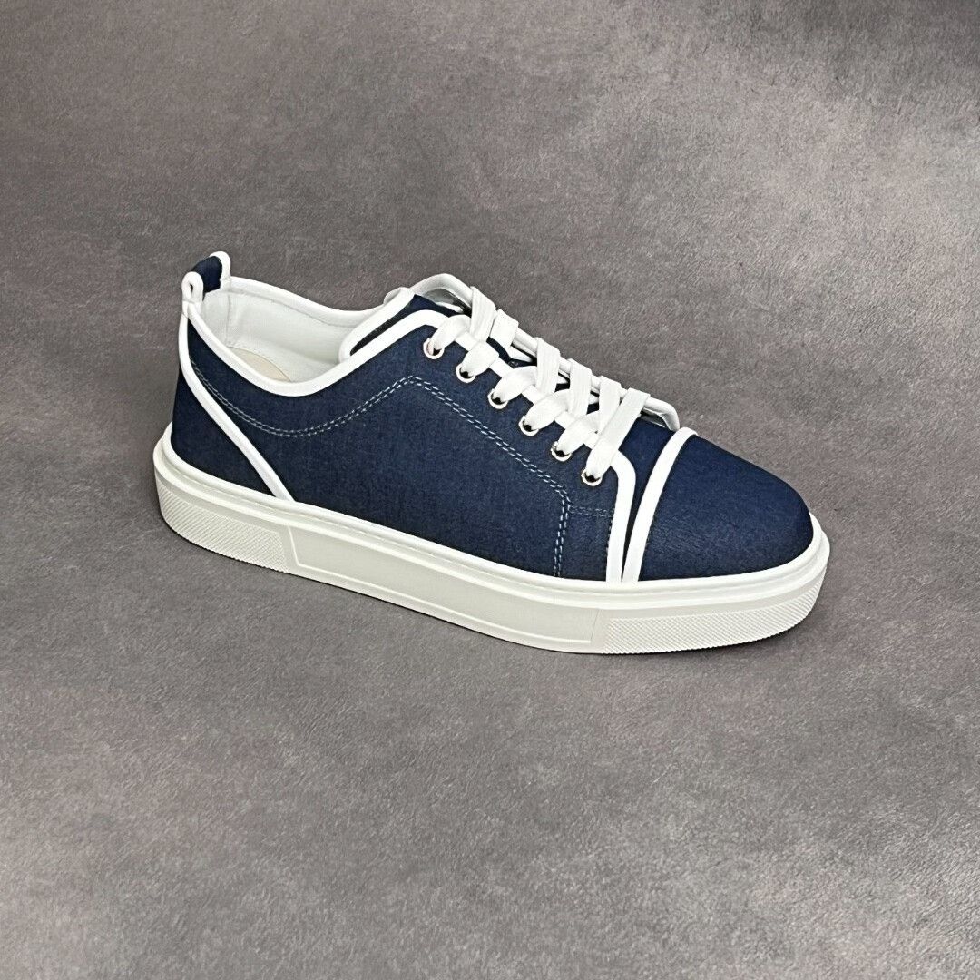 Christian Louboutin Christian Louboutin Leather Blue Lowtop Sneakers 6 Men Size US 6 / EU 39 - 4 Thumbnail
