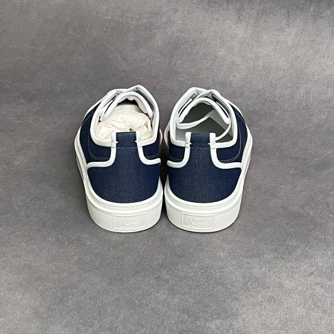 Christian Louboutin Christian Louboutin Leather Blue Lowtop Sneakers 6 Men Size US 6 / EU 39 - 8 Thumbnail