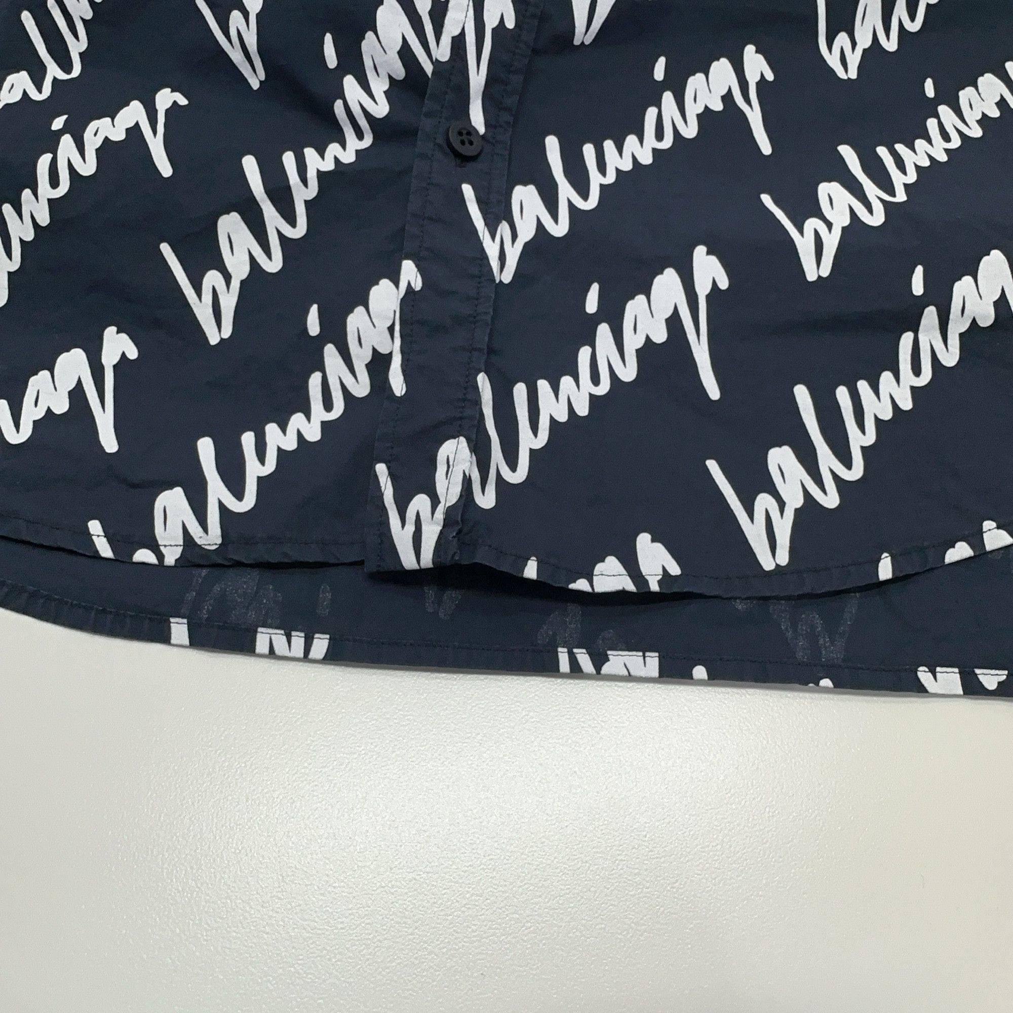 Balenciaga Balenciaga Script Logo Button Up Shirt 38 Size S / US 4 / IT 40 - 9 Thumbnail