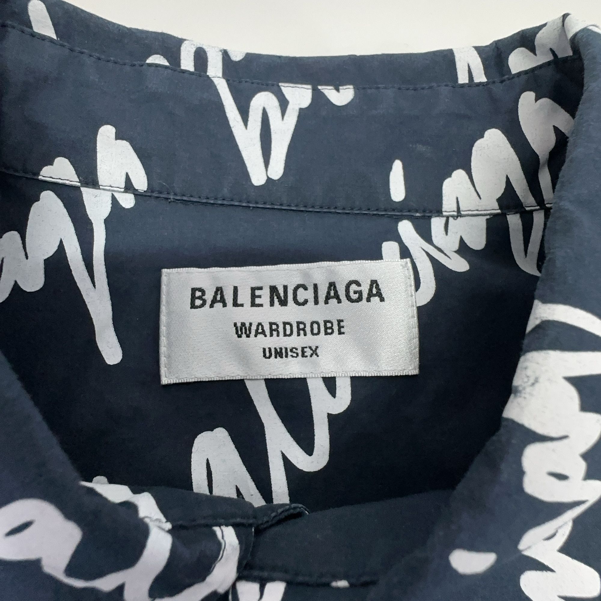 Balenciaga Balenciaga Script Logo Button Up Shirt 38 Size S / US 4 / IT 40 - 4 Thumbnail