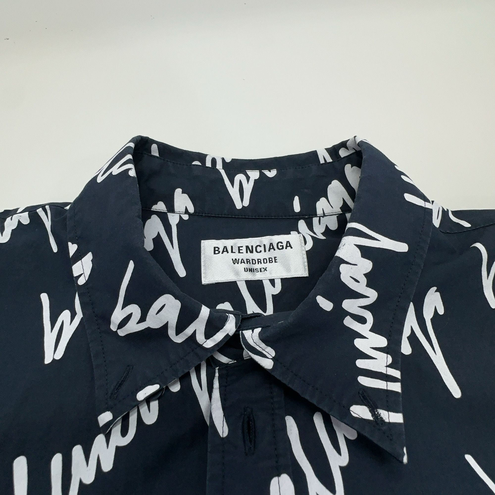 Balenciaga Balenciaga Script Logo Button Up Shirt 38 Size S / US 4 / IT 40 - 7 Thumbnail