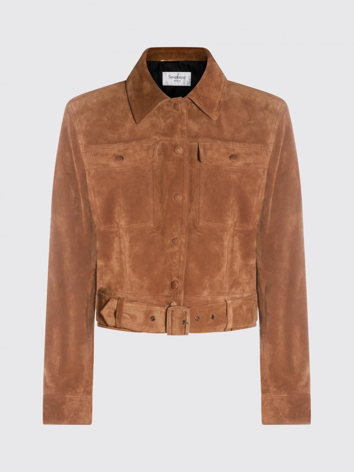 Saint Laurent Paris Saint Laurent Jacket Woman Brown Size S / US 4 / IT 40 - 2 Thumbnail