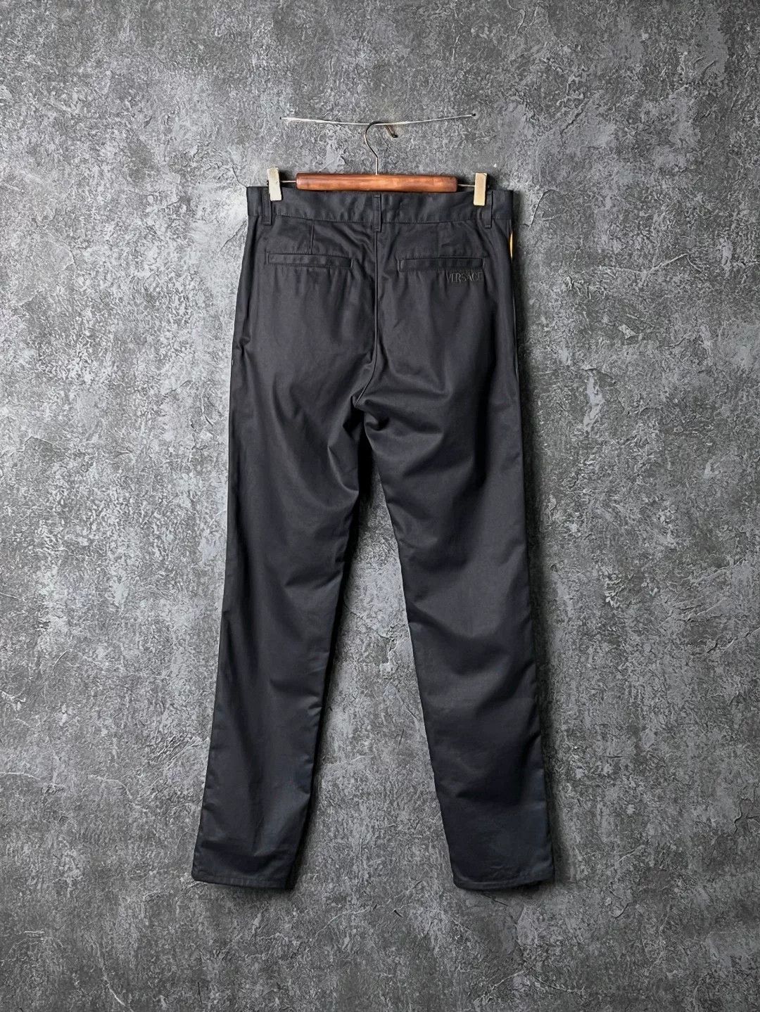 Versace Versace Casual Cotton Black Casual Pants 30 Men Size US 30 / EU 46 - 2 Thumbnail