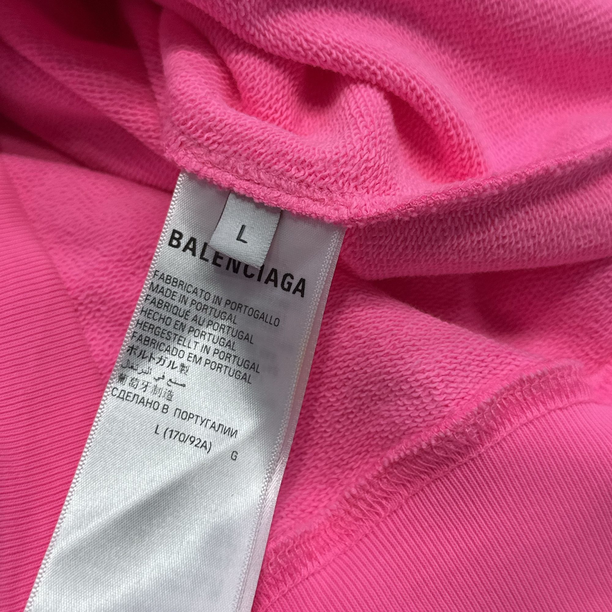 Balenciaga Balenciaga WFP Logo Print Hoodie Pink Size L Size US L / EU 52-54 / 3 - 6 Thumbnail