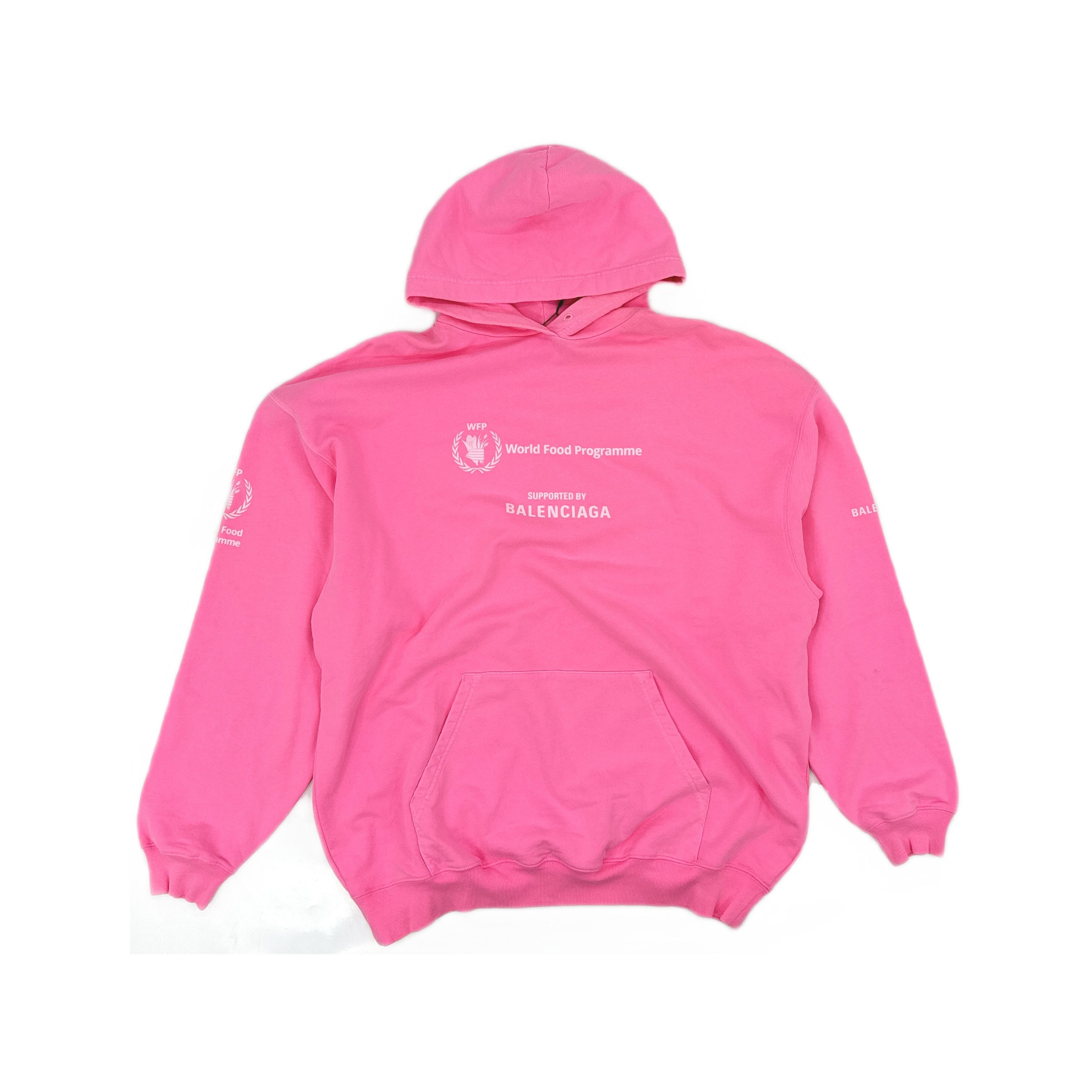 Balenciaga Balenciaga WFP Logo Print Hoodie Pink Size L Size US L / EU 52-54 / 3 - 2 Thumbnail