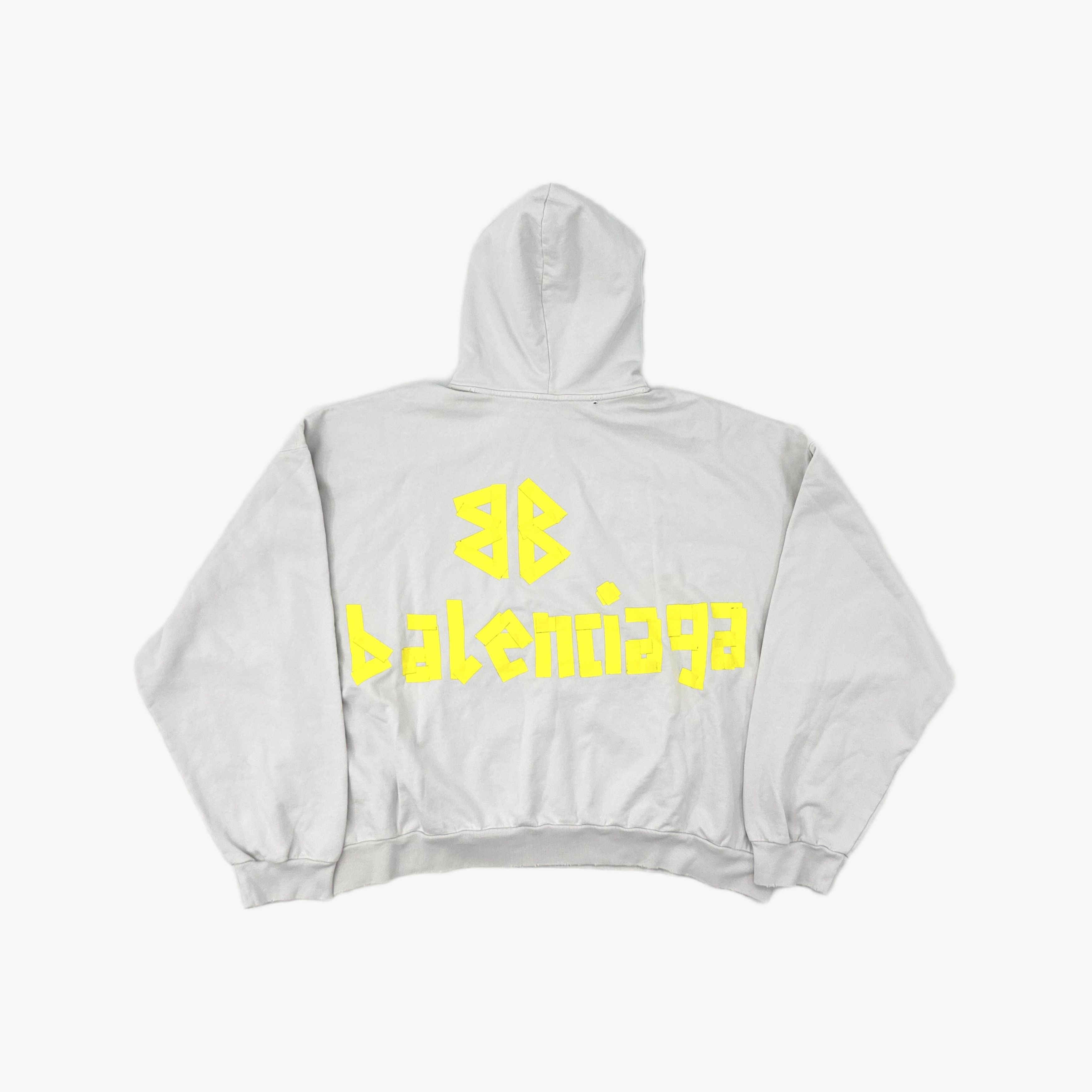 Balenciaga Balenciaga SS24 Distressed Logo Hoodie S Size US S / EU 44-46 / 1 - 3 Thumbnail
