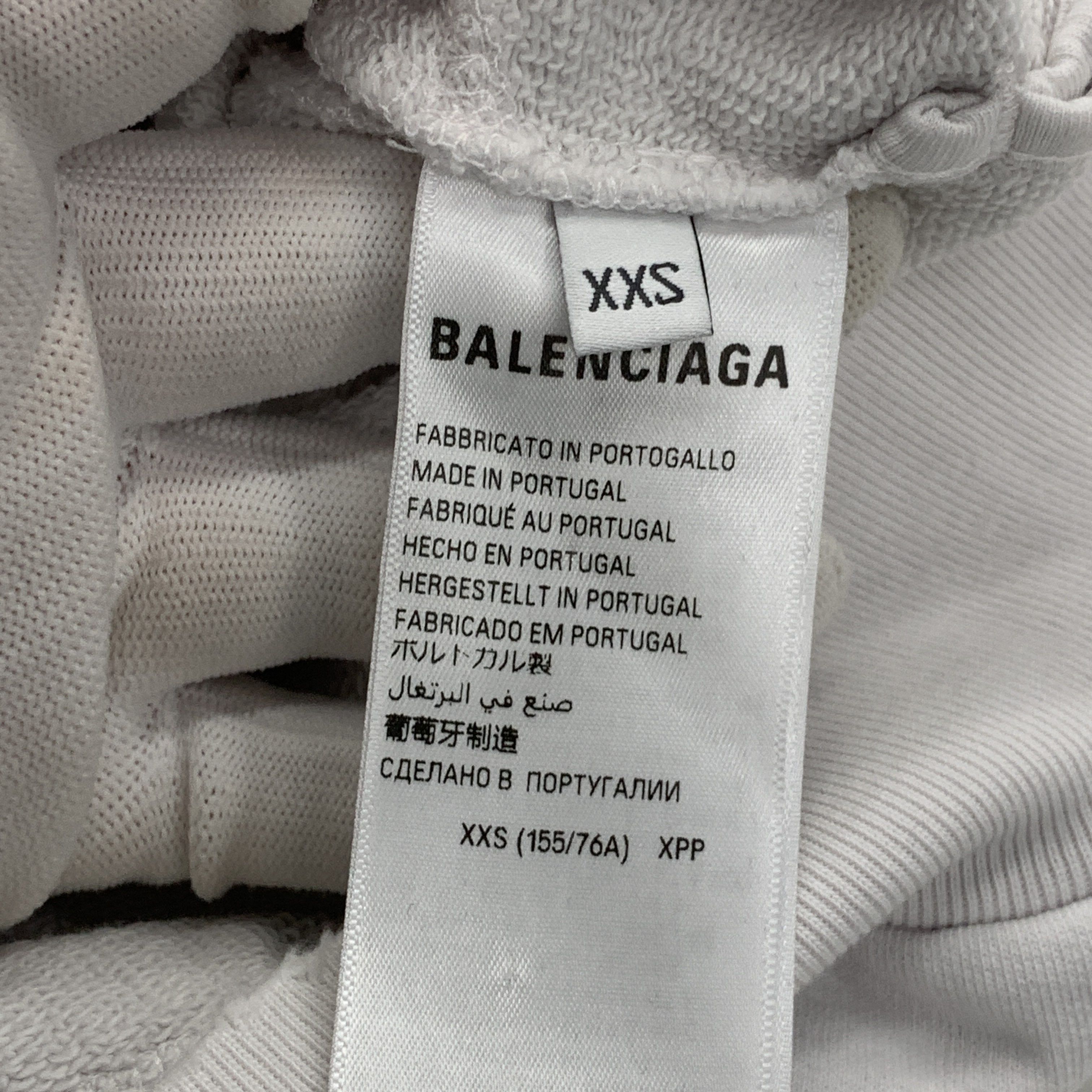 Balenciaga Balenciaga Tape Logo Distressed Hoodie XXS Size US XXS / EU 40 - 5 Thumbnail