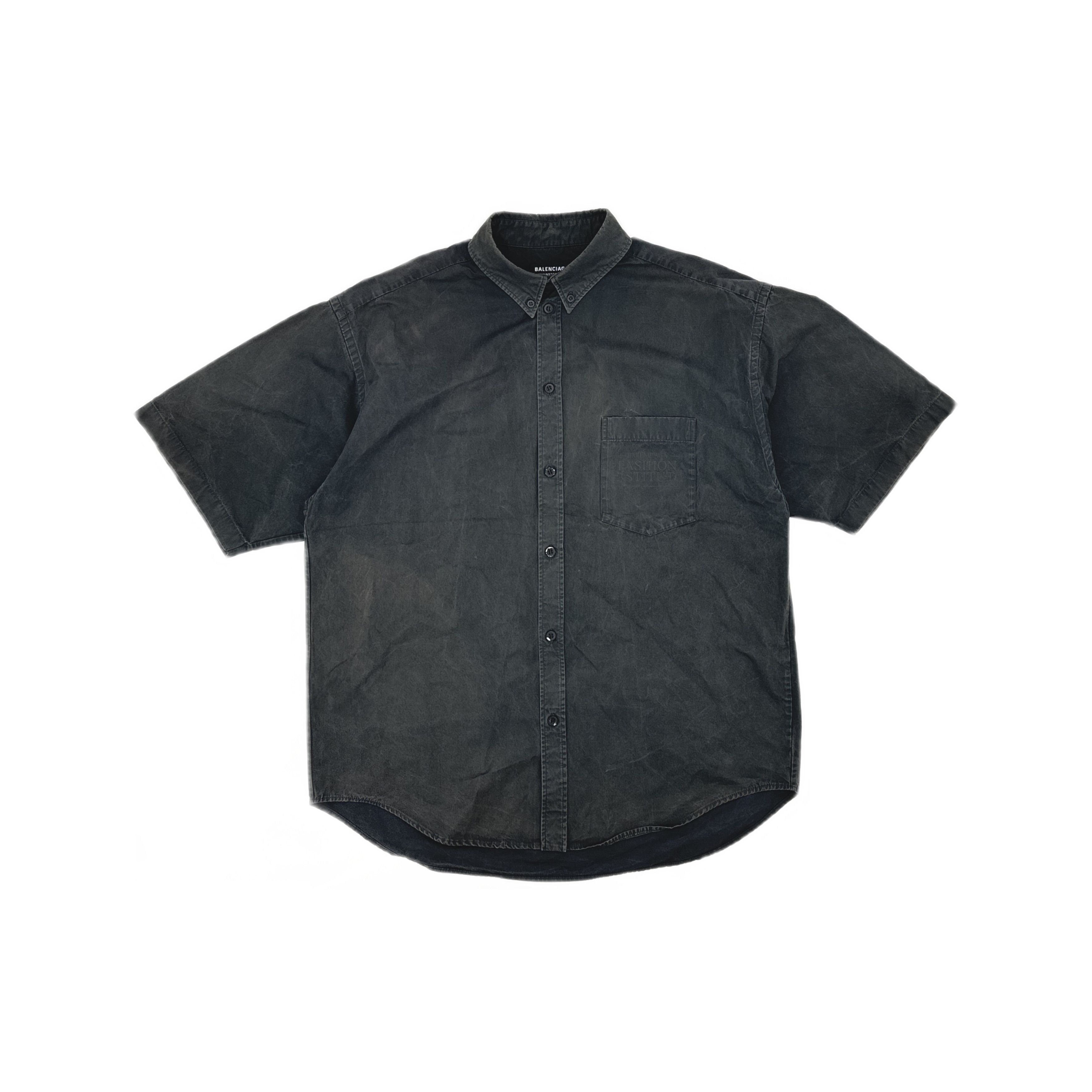Balenciaga Balenciaga Fashion Institute Short Sleeve Shirt 37 Size US S / EU 44-46 / 1 - 2 Thumbnail
