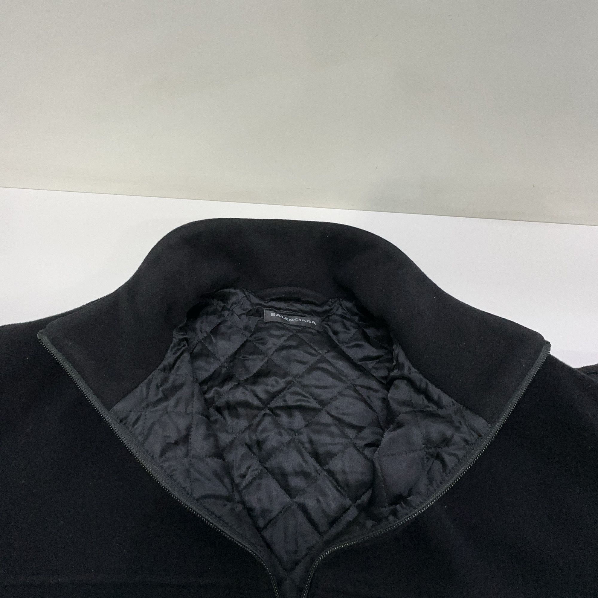 Balenciaga Balenciaga Logo Print Wool Zip-up Jacket Size 46 Size US S / EU 44-46 / 1 - 7 Thumbnail