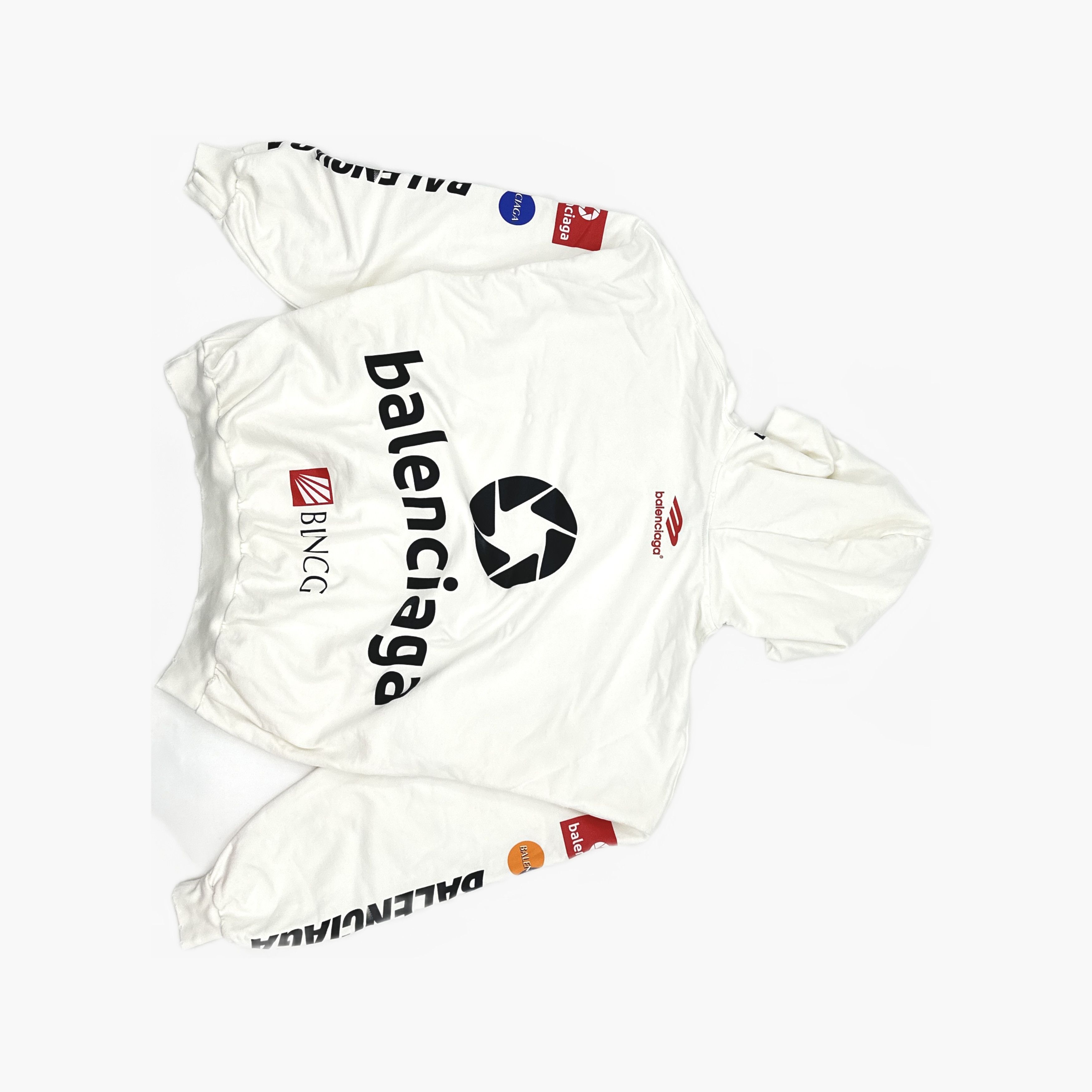 Balenciaga Balenciaga FW23 Multi Logo Hoodie Size 1 Size US S / EU 44-46 / 1 - 3 Thumbnail