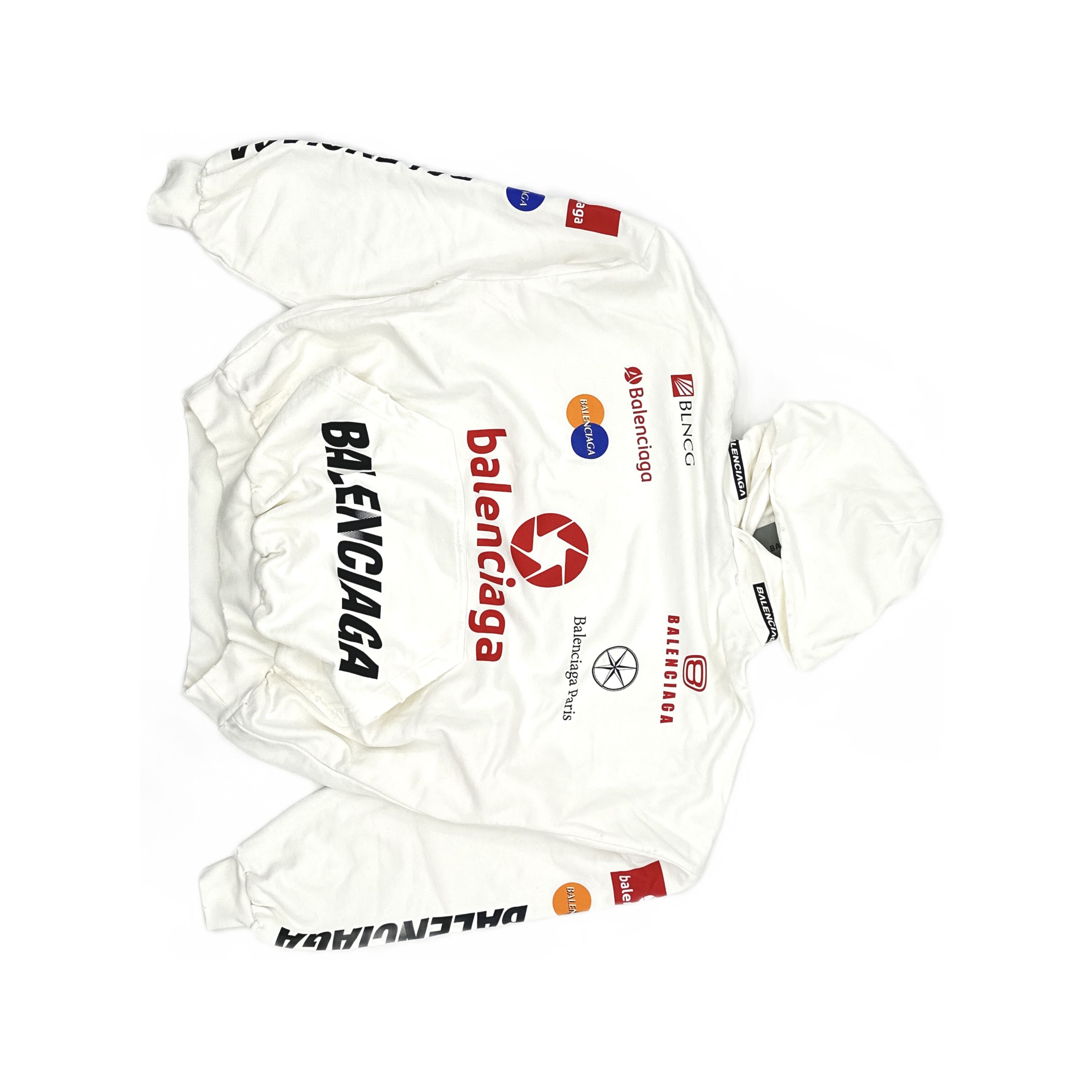 Balenciaga Balenciaga FW23 Multi Logo Hoodie Size 1 Size US S / EU 44-46 / 1 - 2 Thumbnail