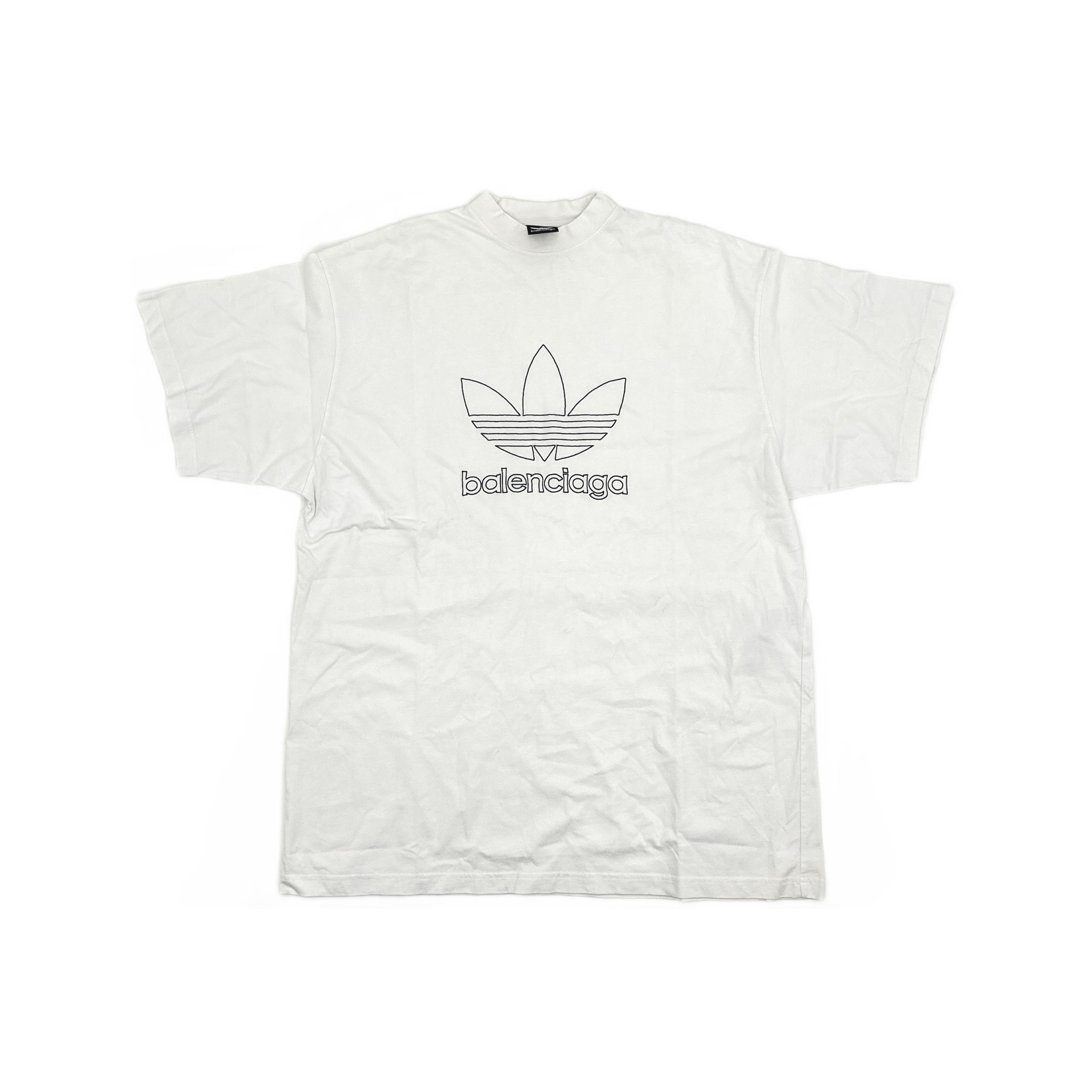 Balenciaga Balenciaga x Adidas Logo Print T-Shirt Size 3 Size US L / EU 52-54 / 3 - 2 Thumbnail