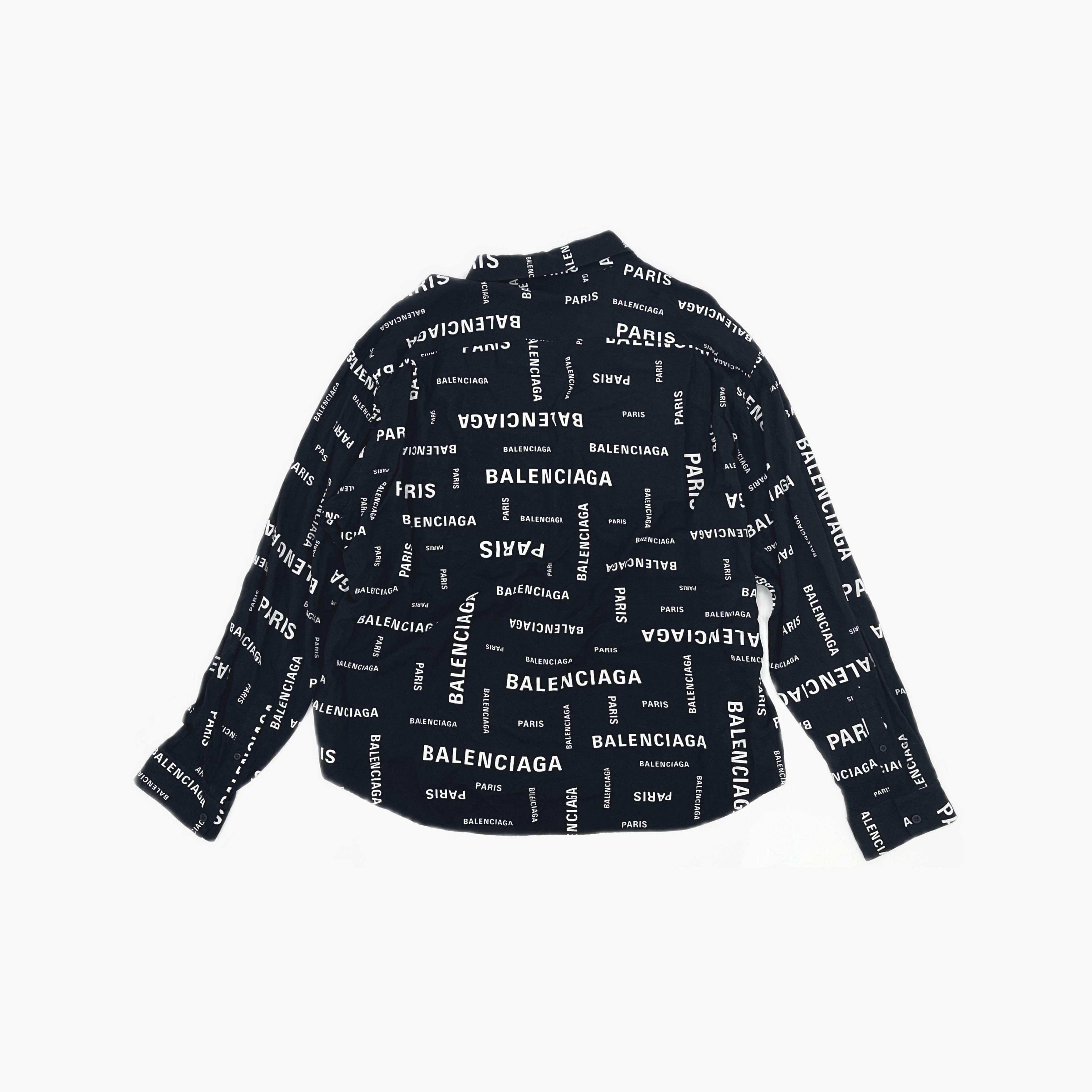 Balenciaga Balenciaga All-over Logo Button Up Shirt Size 39 Size US M / EU 48-50 / 2 - 3 Thumbnail