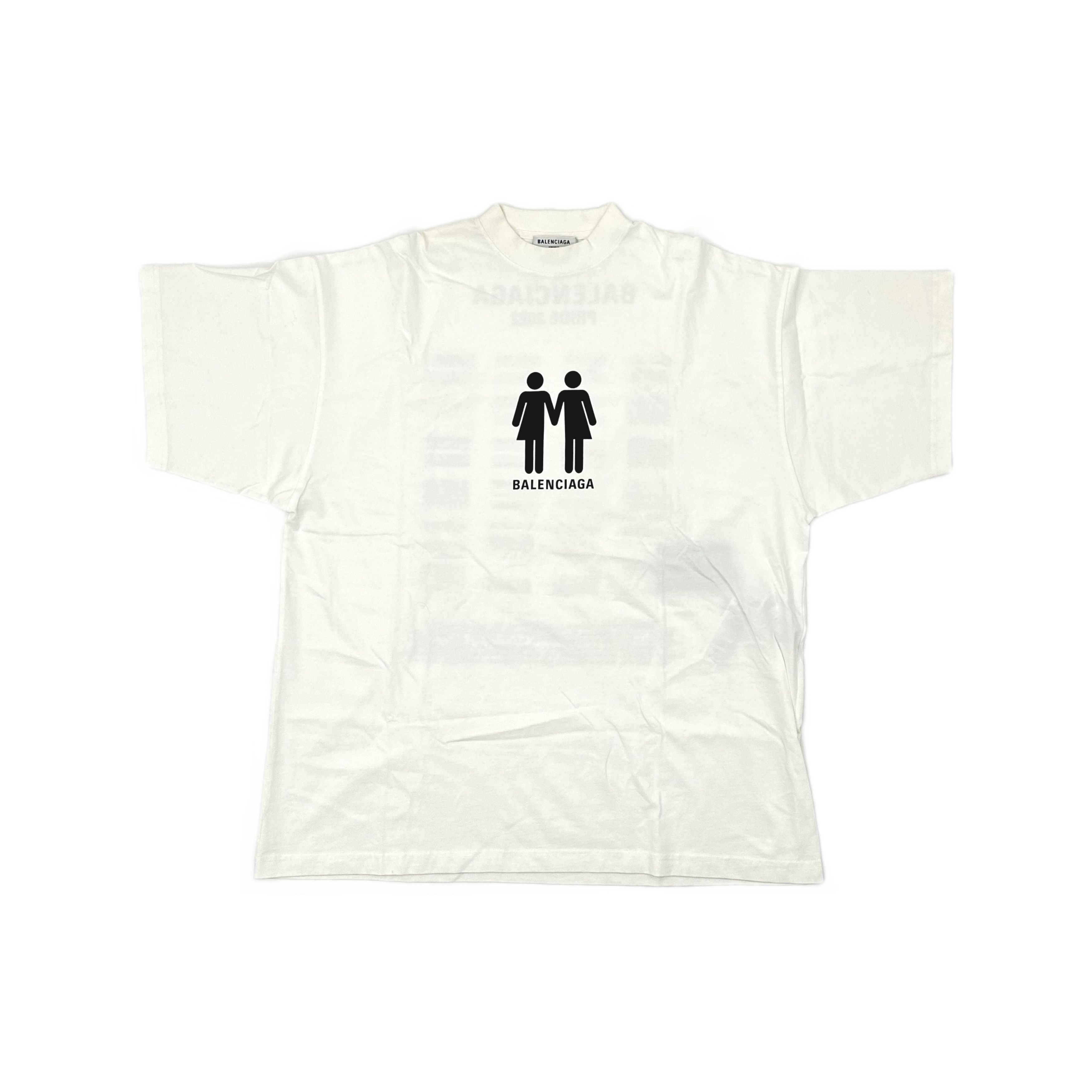 Balenciaga Balenciaga Pride 2022 Flag Graphic T-Shirt Size 2 Size US M / EU 48-50 / 2 - 2 Thumbnail