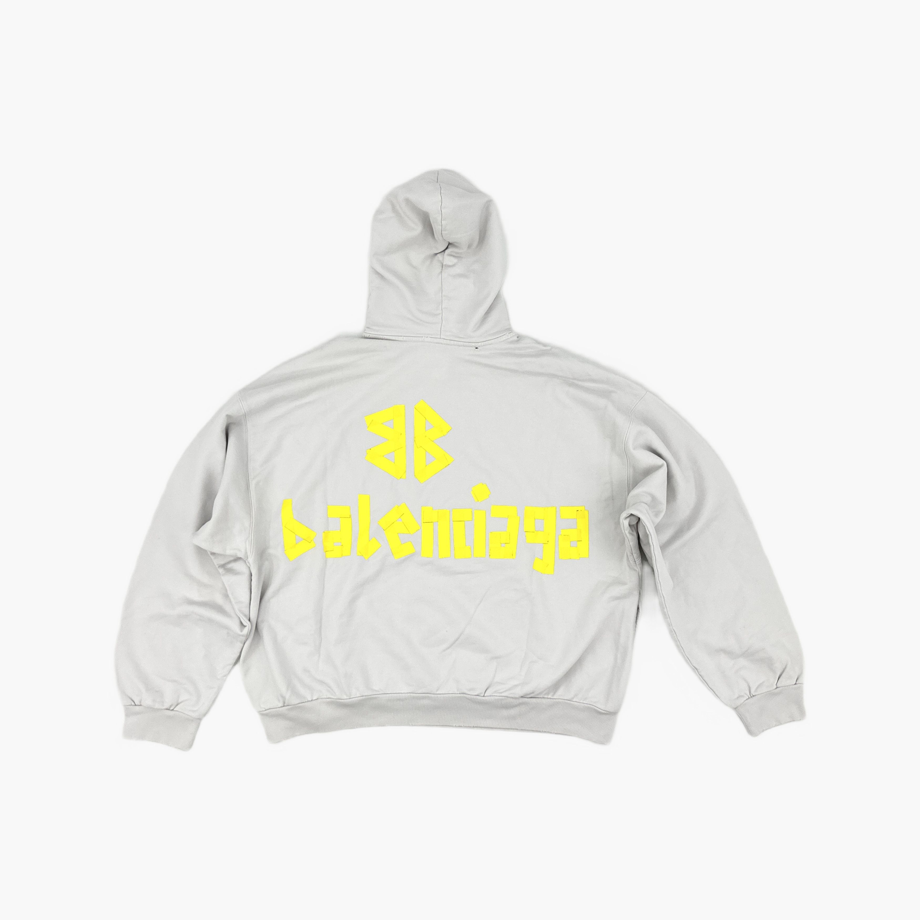 Balenciaga Balenciaga SS24 Distressed Logo Hoodie XS Size US XS / EU 42 / 0 - 3 Thumbnail