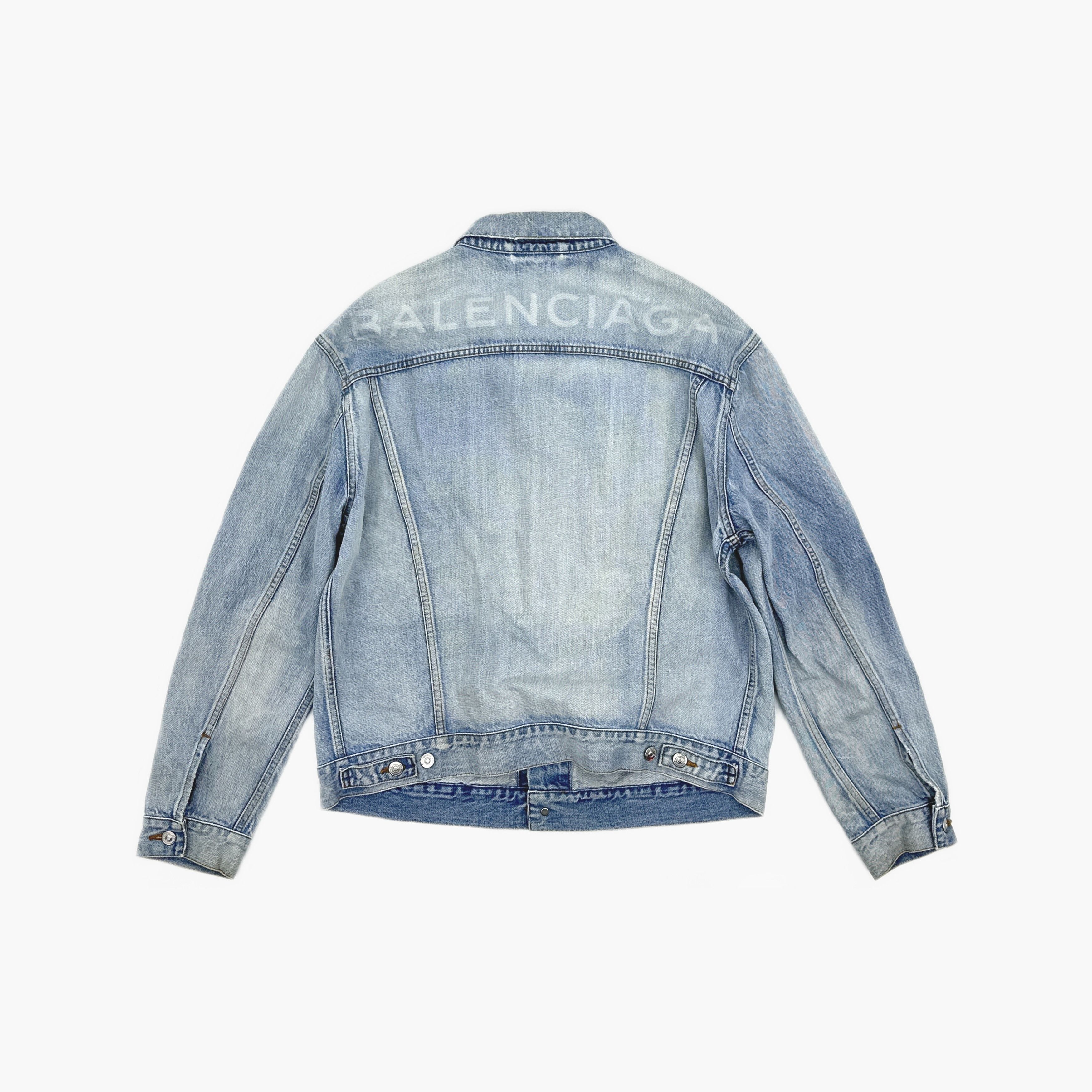 Balenciaga Balenciaga Logo Back Denim Jacket 44 Size US S / EU 44-46 / 1 - 3 Thumbnail