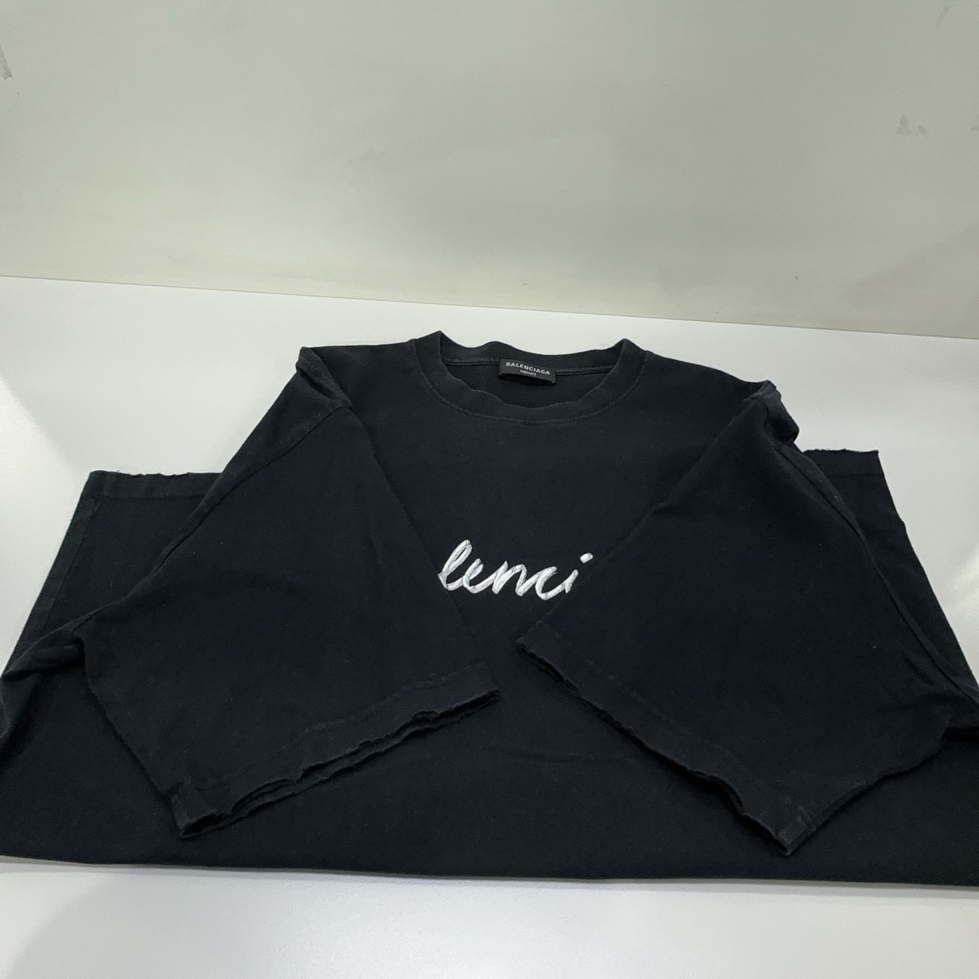 Balenciaga Balenciaga Handwriting Logo T-Shirt Size XL Size US XL / EU 56 / 4 - 8 Thumbnail