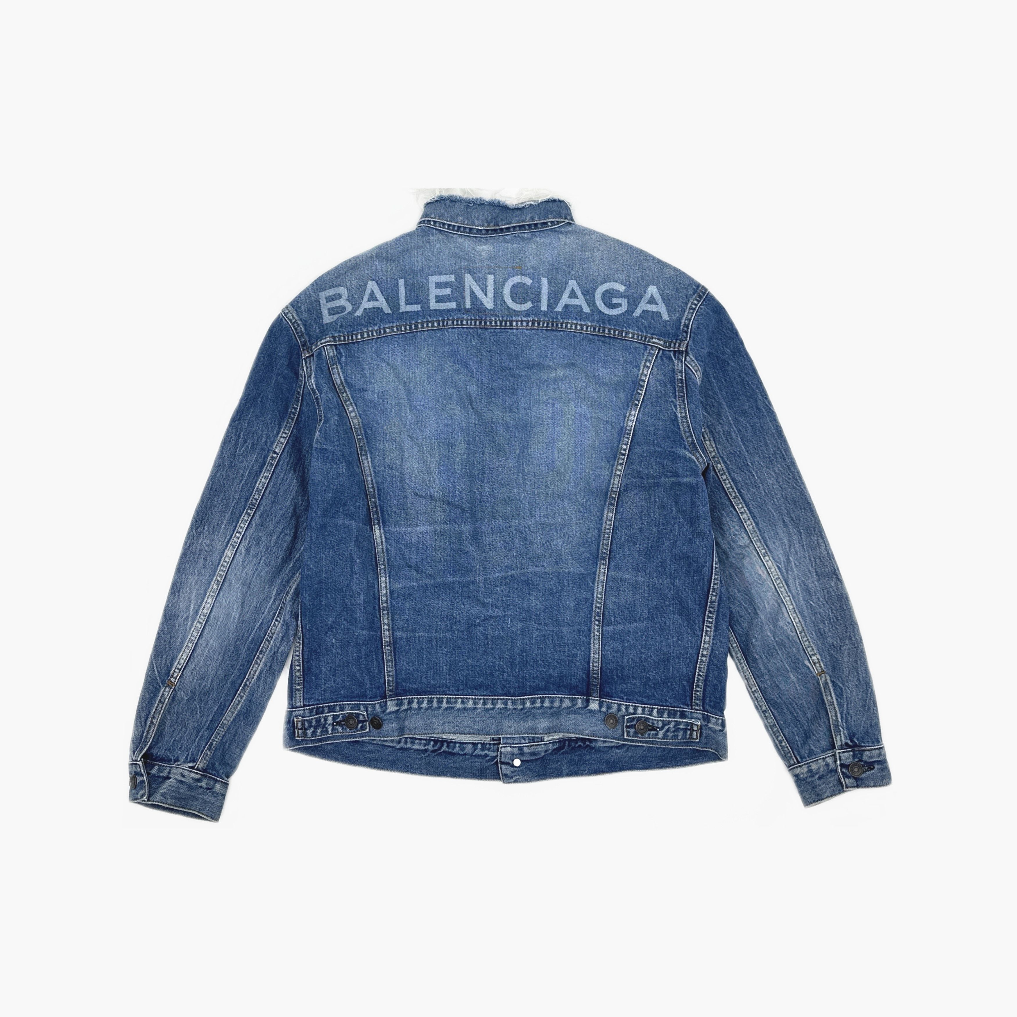 Balenciaga Balenciaga Back Logo Denim Jacket Size 34 Size XS / US 0-2 / IT 36-38 - 3 Thumbnail