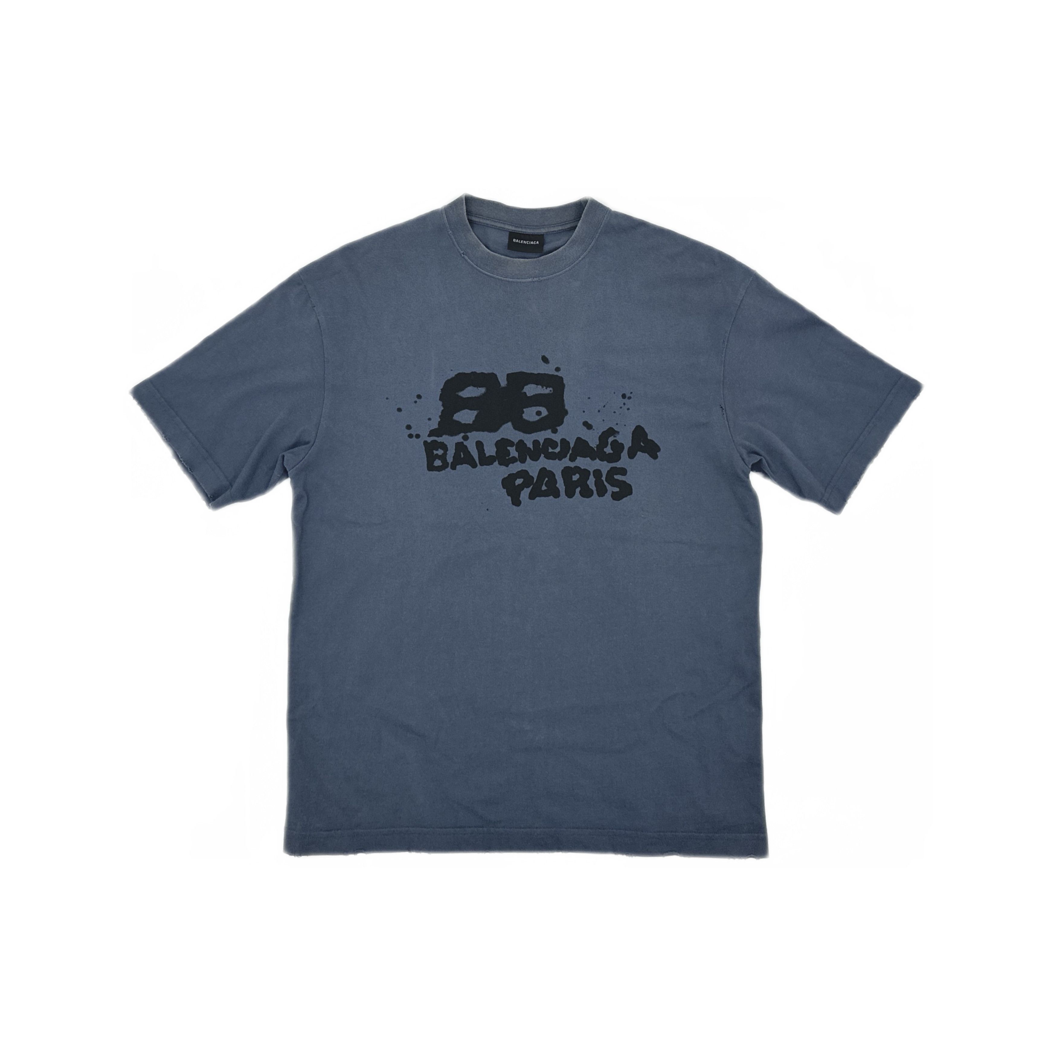 Balenciaga Balenciaga Hand Drawn BB Icon T-Shirt XXS Size US XXS / EU 40 - 2 Thumbnail