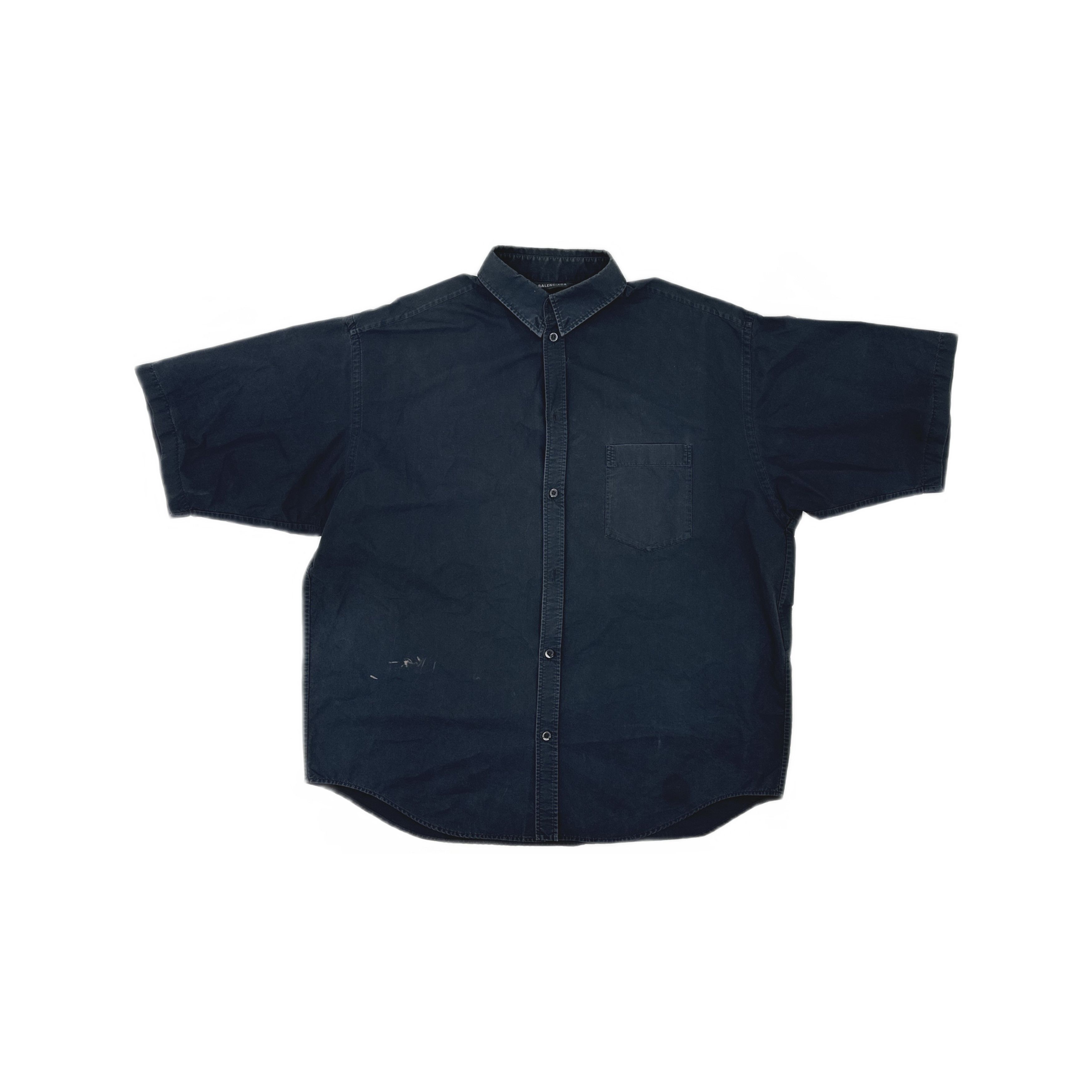 Balenciaga Balenciaga Back Logo Short Sleeve Shirt 39 Size US M / EU 48-50 / 2 - 2 Thumbnail