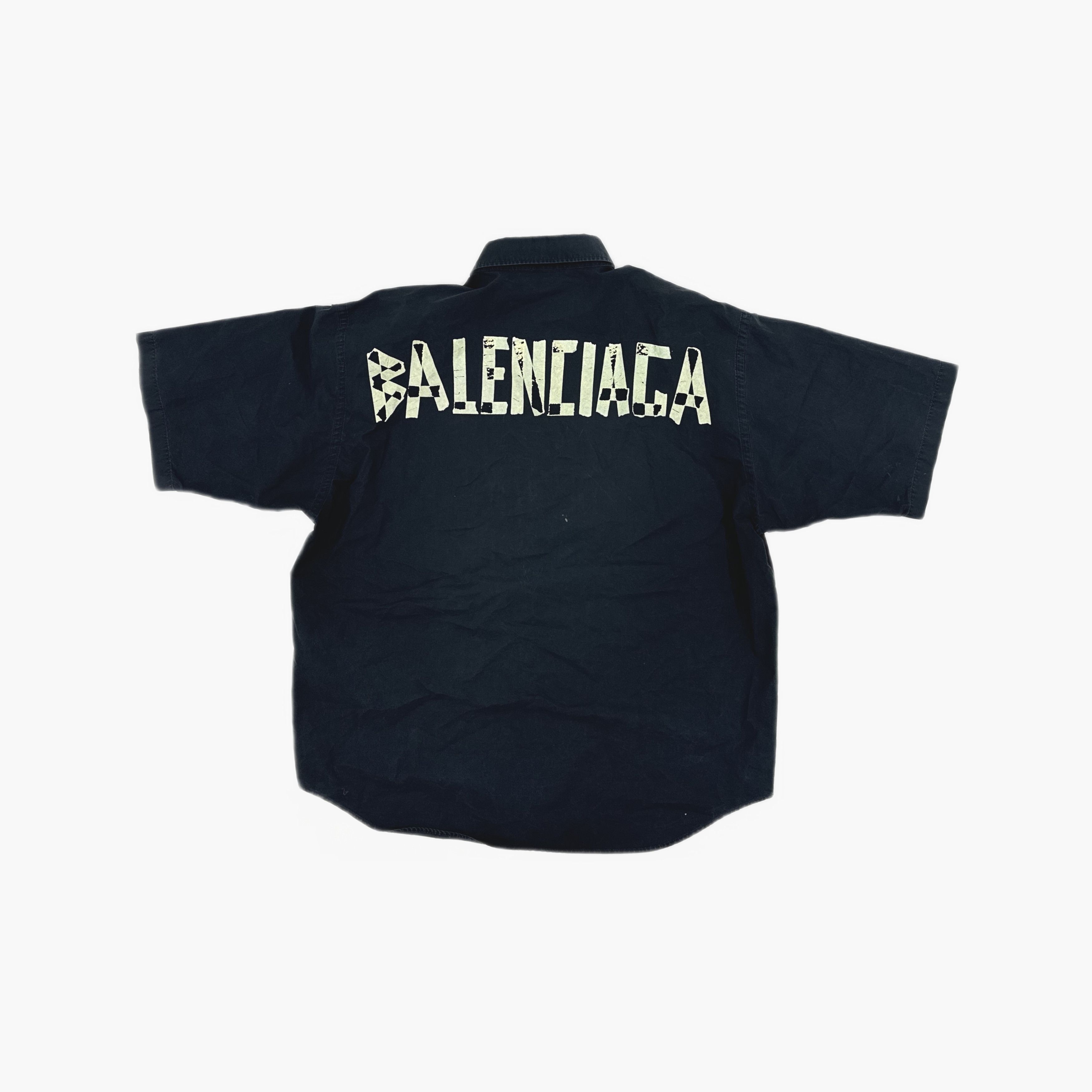 Balenciaga Balenciaga Back Logo Short Sleeve Shirt 39 Size US M / EU 48-50 / 2 - 3 Thumbnail