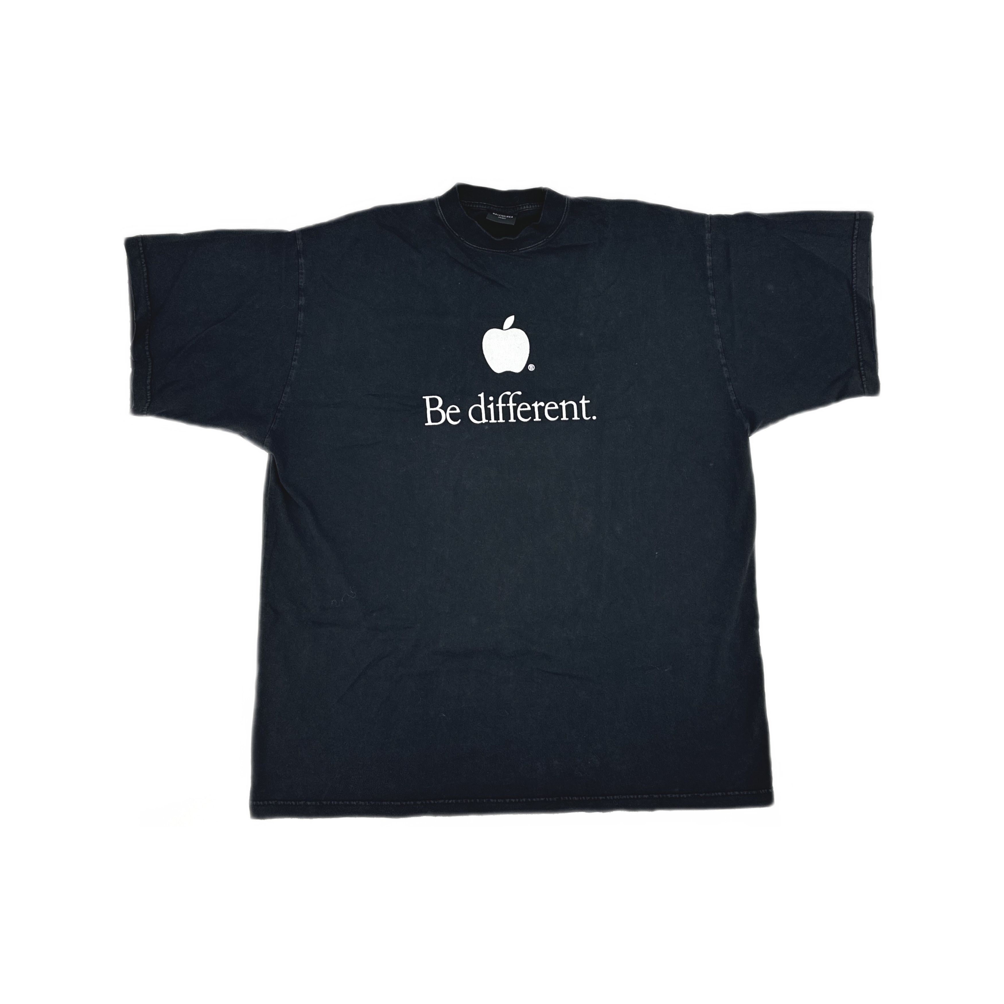 Balenciaga Balenciaga Be Different Apple Logo T-Shirt Size 2 Size US M / EU 48-50 / 2 - 2 Thumbnail