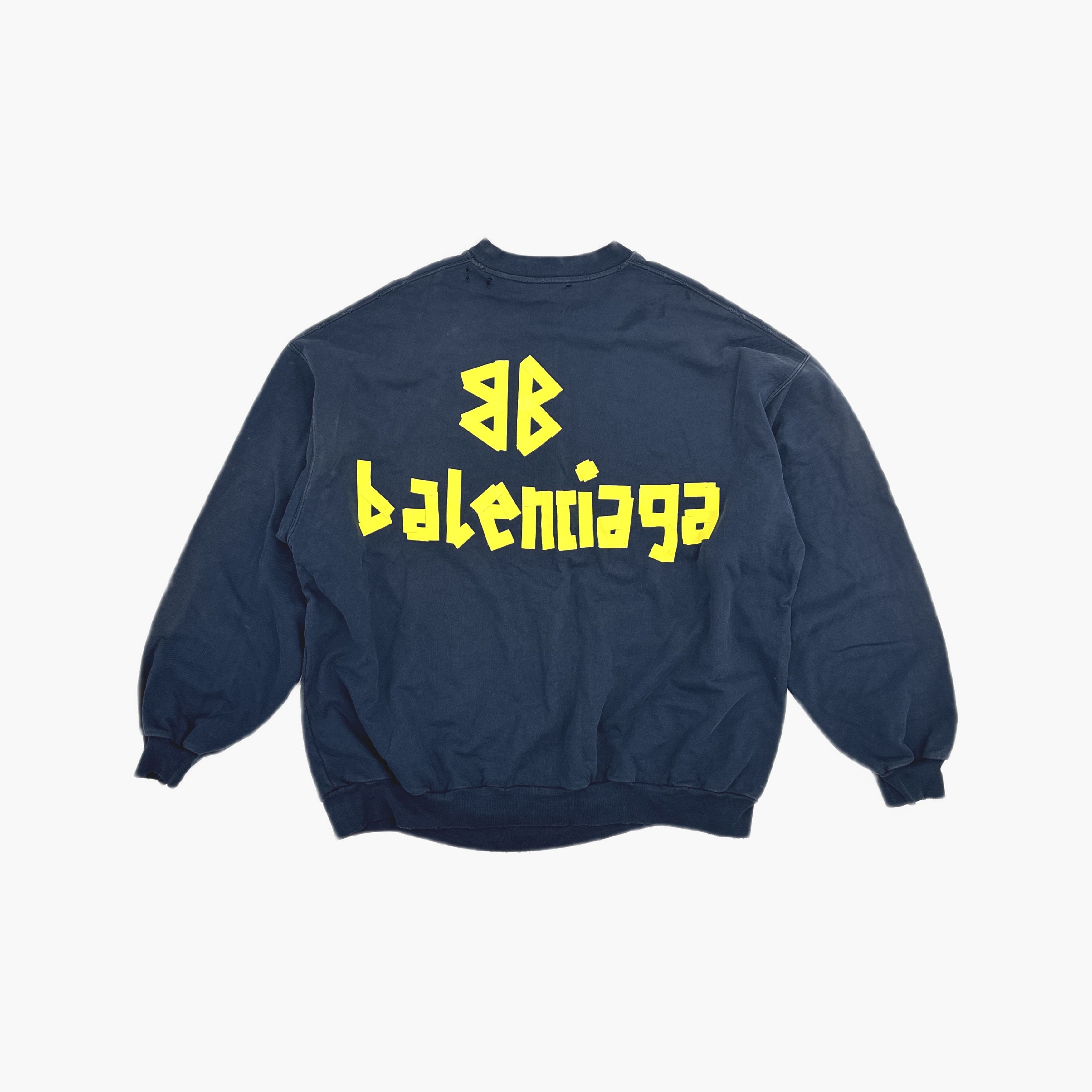 Balenciaga Balenciaga Tape Logo Sweatshirt Size 1 Size US S / EU 44-46 / 1 - 3 Thumbnail