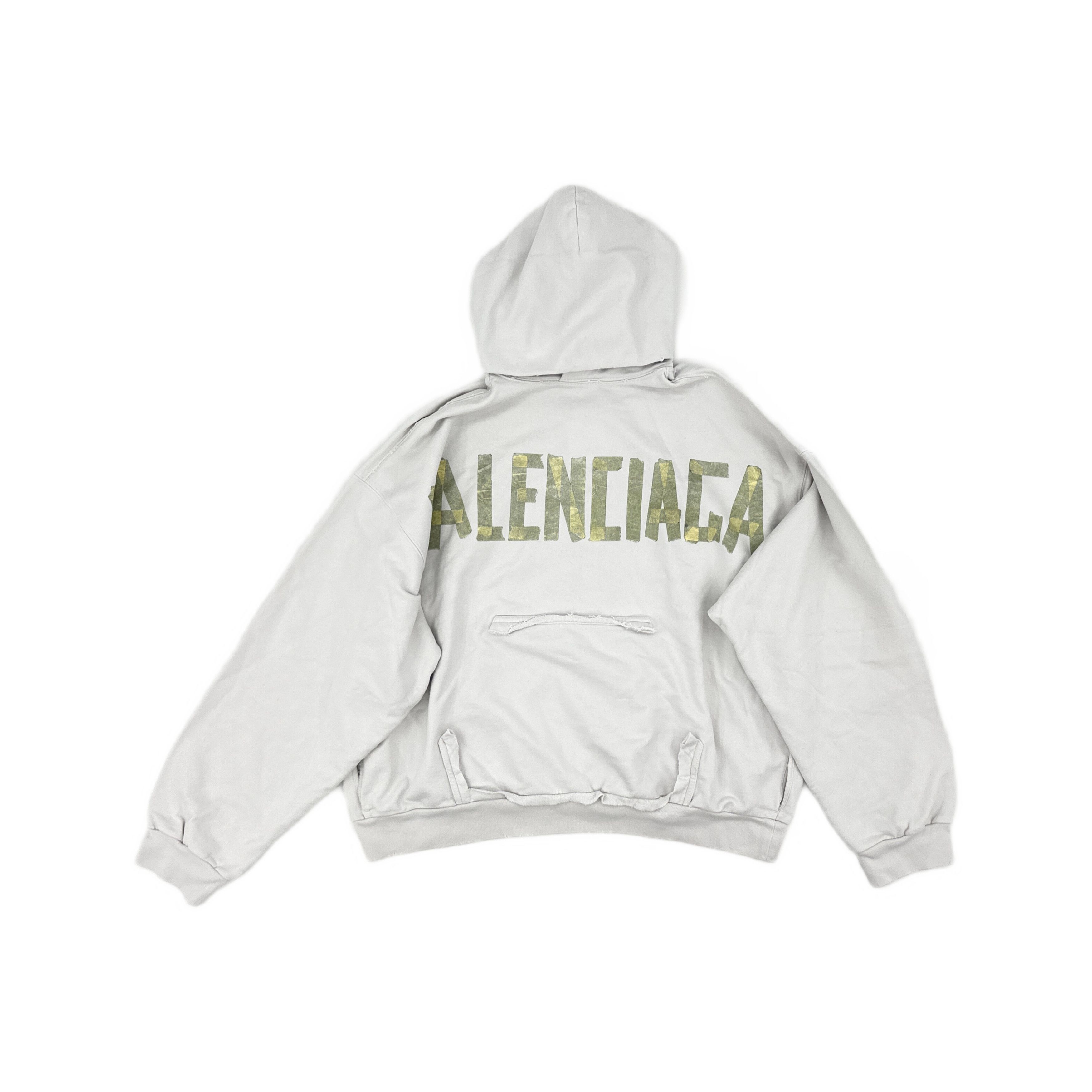 Balenciaga Balenciaga Distressed Logo Printed Hoodie S Size US S / EU 44-46 / 1 - 2 Thumbnail