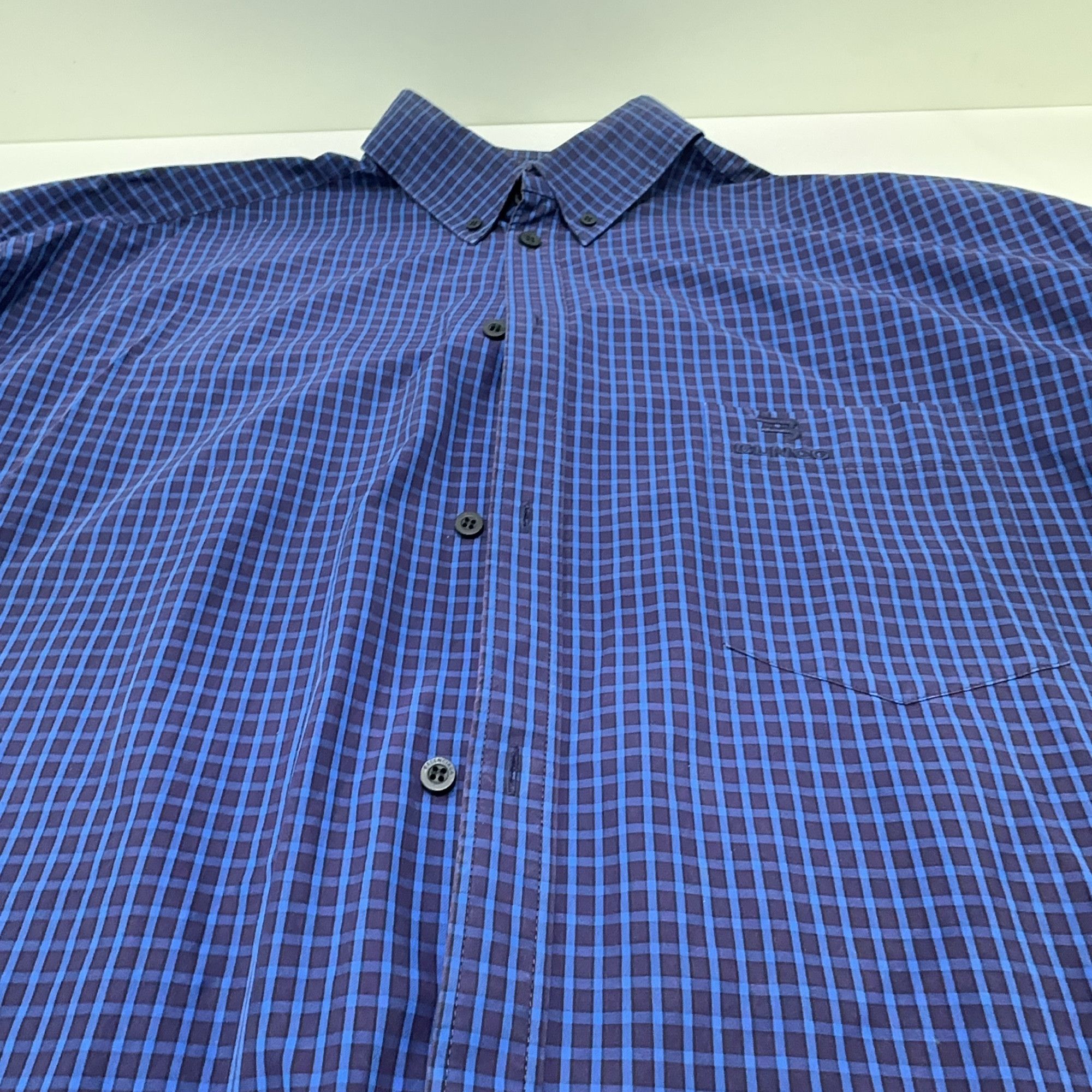 Balenciaga Balenciaga Blue Plaid Shirt Size 39 Size US M / EU 48-50 / 2 - 10 Thumbnail