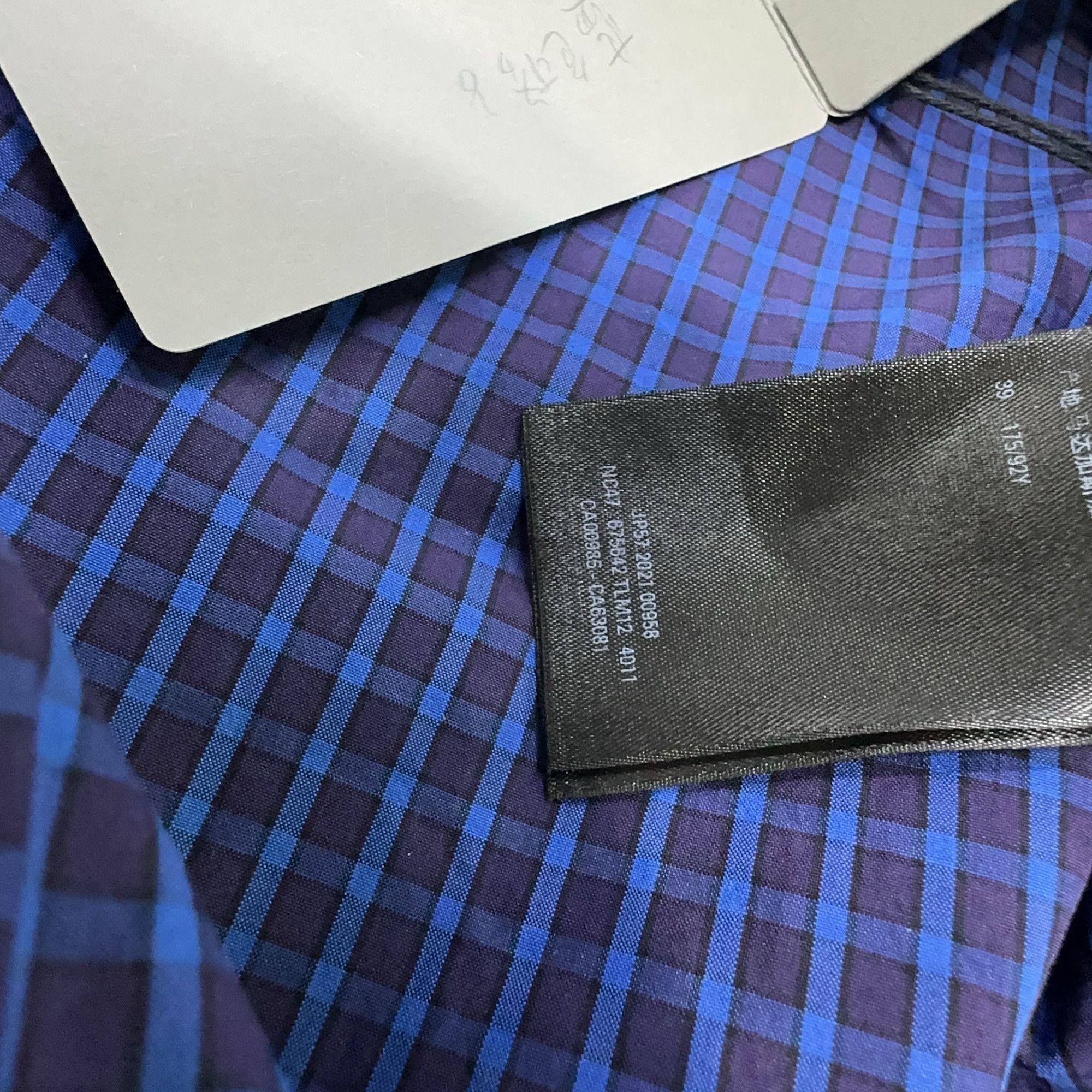 Balenciaga Balenciaga Blue Plaid Shirt Size 39 Size US M / EU 48-50 / 2 - 7 Thumbnail