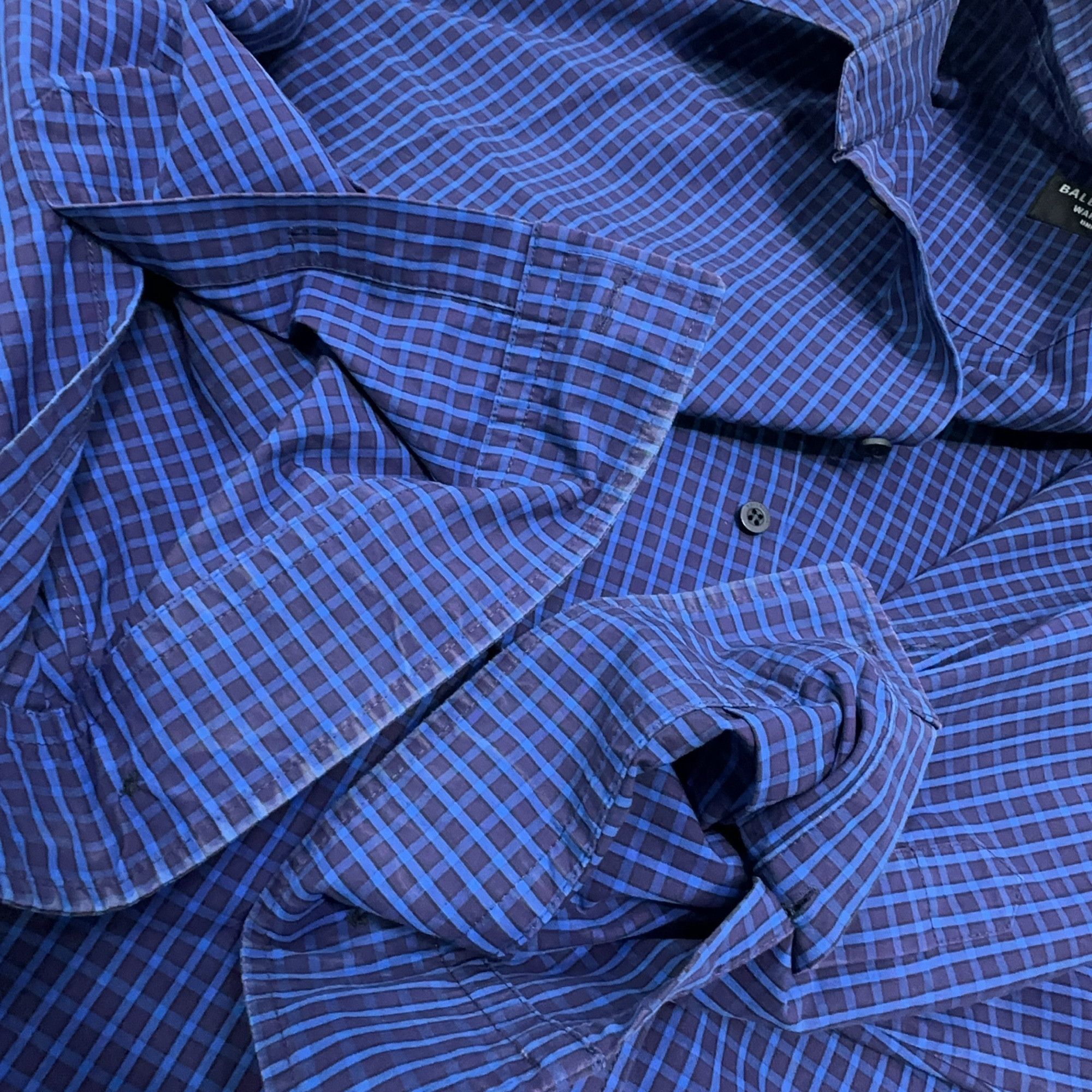 Balenciaga Balenciaga Blue Plaid Shirt Size 39 Size US M / EU 48-50 / 2 - 13 Thumbnail