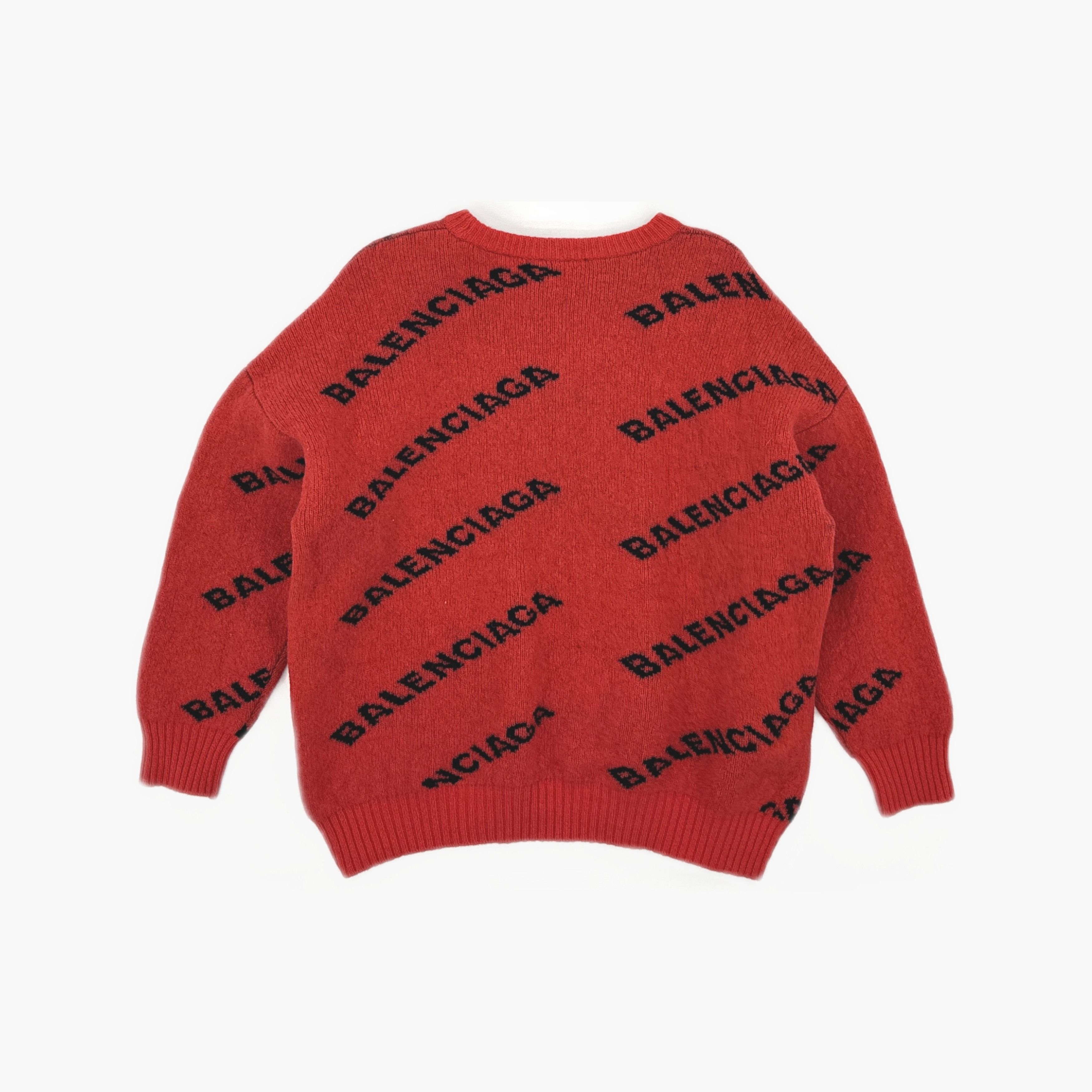 Balenciaga Balenciaga Logo Print Wool Sweater Size M Size US M / EU 48-50 / 2 - 3 Thumbnail